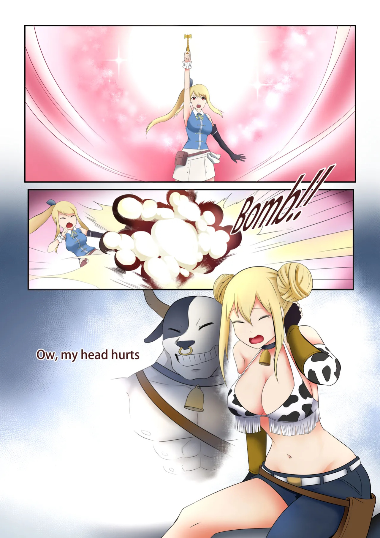 [TSFSingularity (RSin92)] Lucy get's her body switched with Taurus! (Fairy Tail)