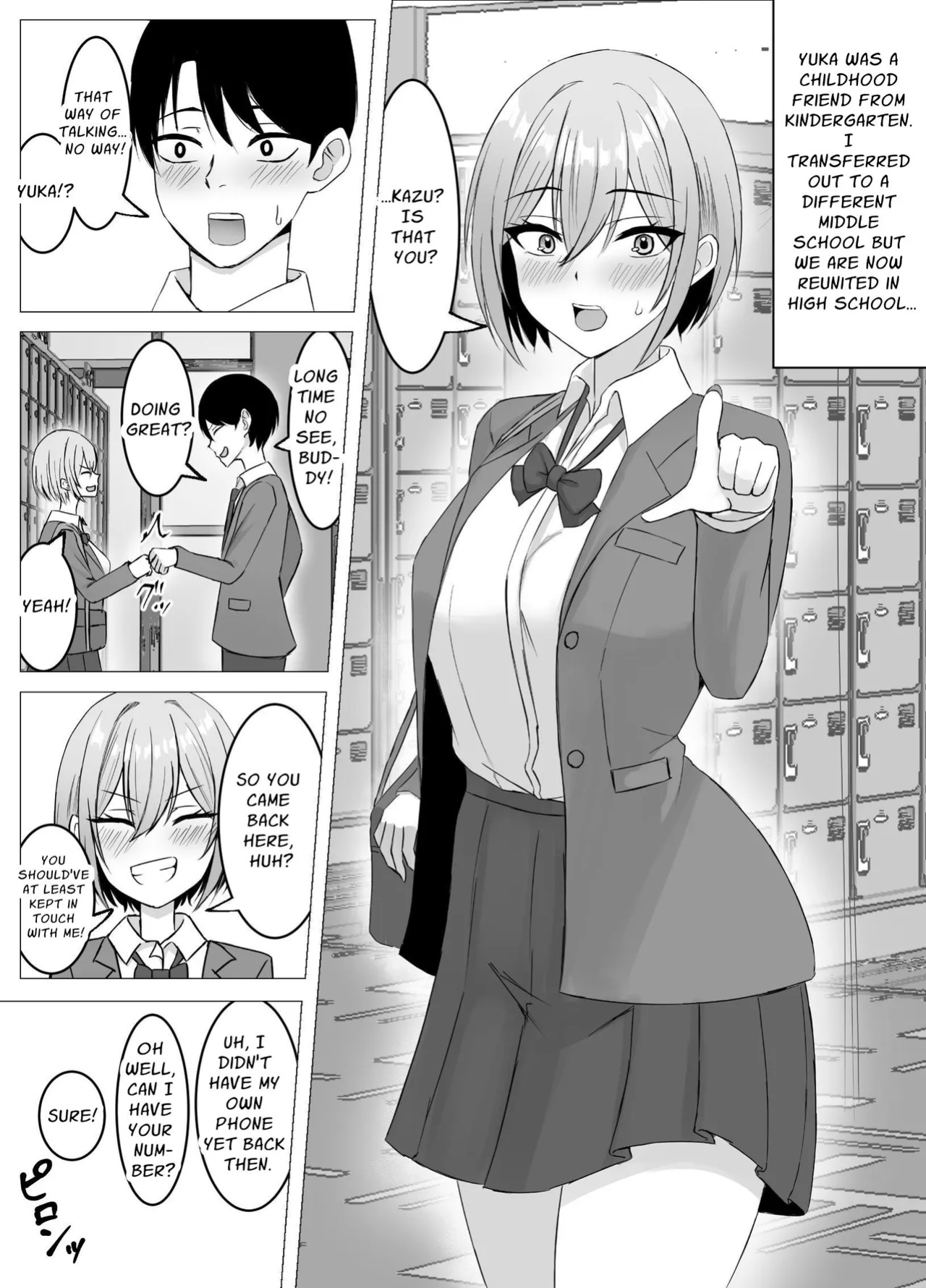 [Satsuki no Usa Koya (Satsuki Usa)] Saikai shita Osananajimi to Issen o Koecchau Hanashi | I Reunited With My Longtime Friend and Crossed the Line [maple]