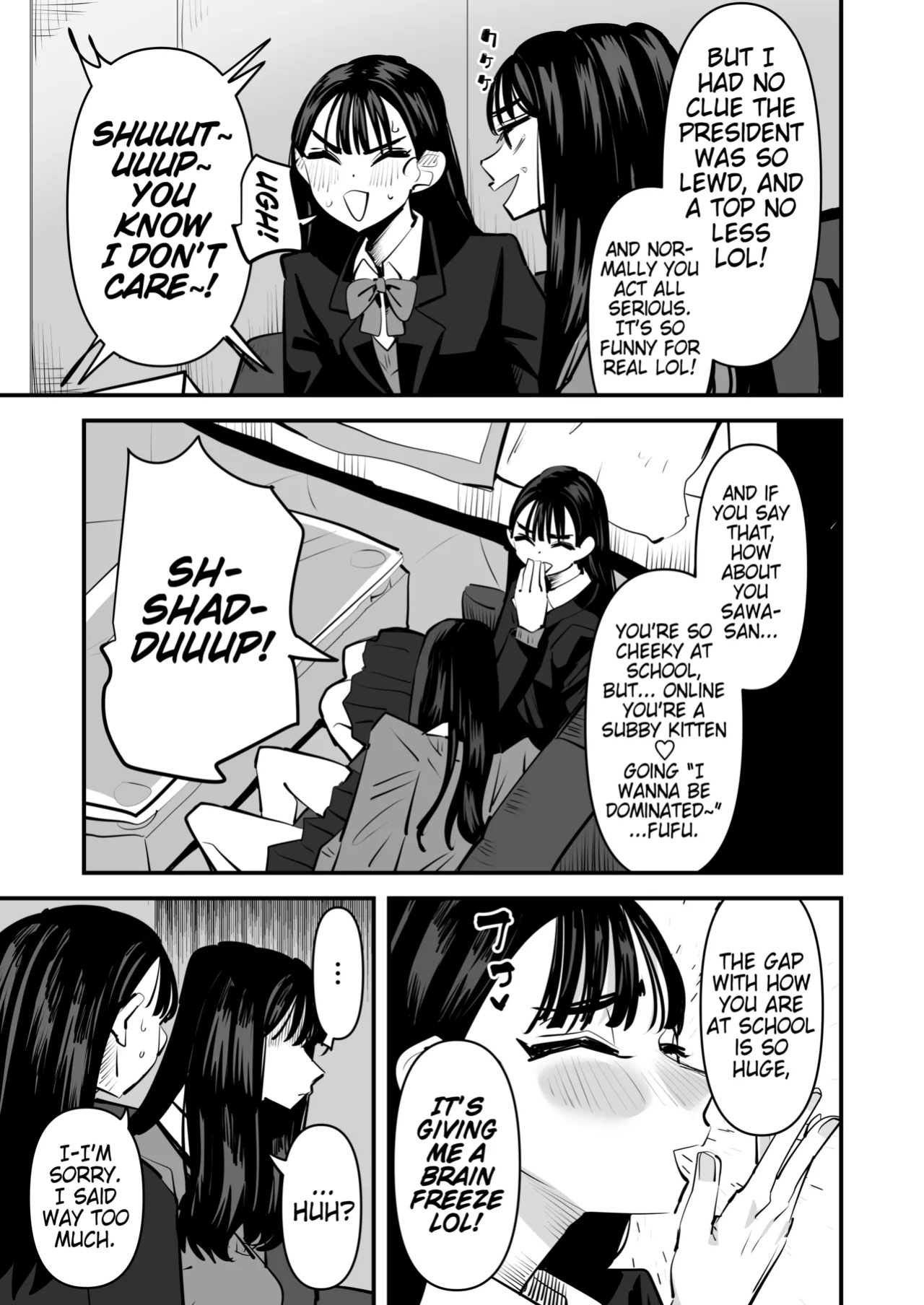 [Aweida] Iincho no Kuse ni Yuri Sex Chou Umakute Maji Mukatsuku | She's Crazy Good at Yuri Sex Despite Being the Student President and it Seriously Pisses Me Off [Pangean]