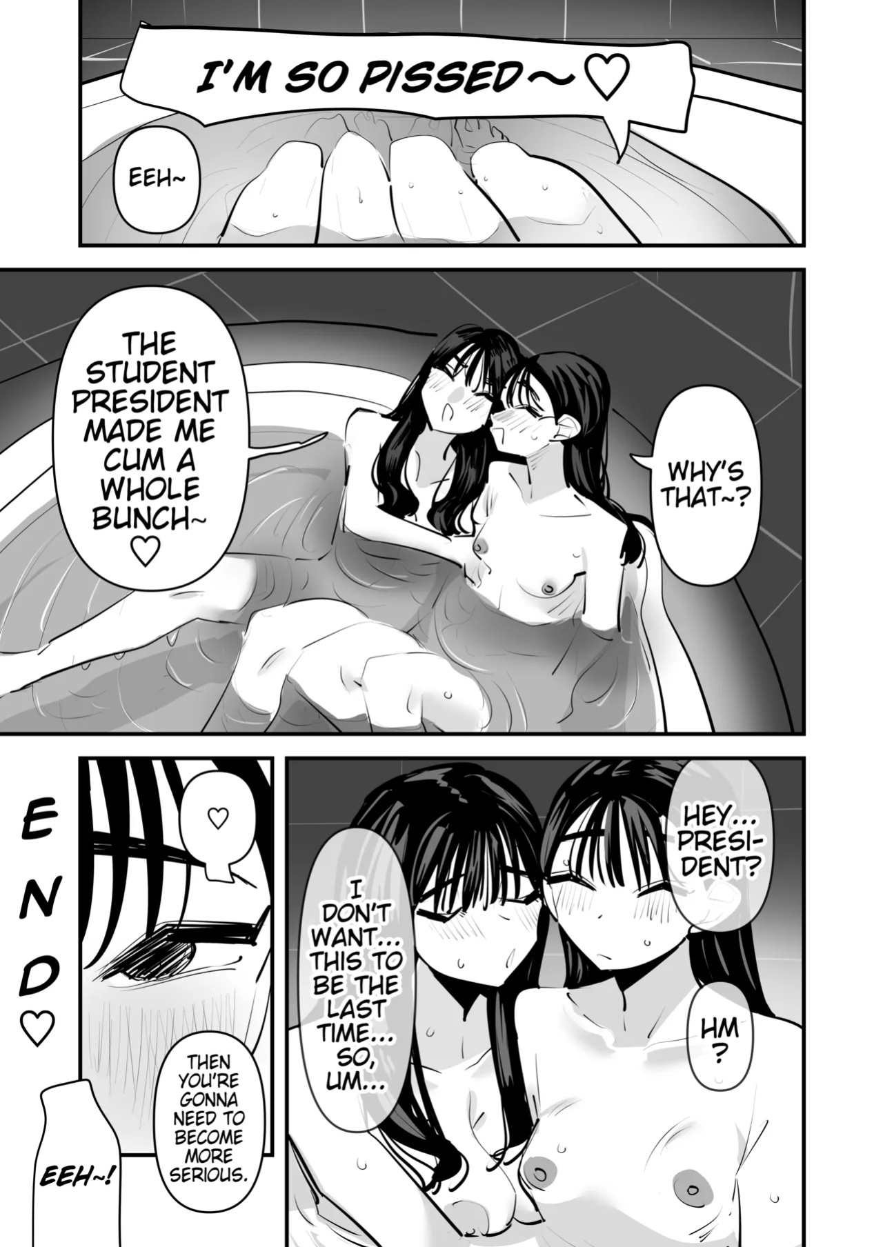 [Aweida] Iincho no Kuse ni Yuri Sex Chou Umakute Maji Mukatsuku | She's Crazy Good at Yuri Sex Despite Being the Student President and it Seriously Pisses Me Off [Pangean]