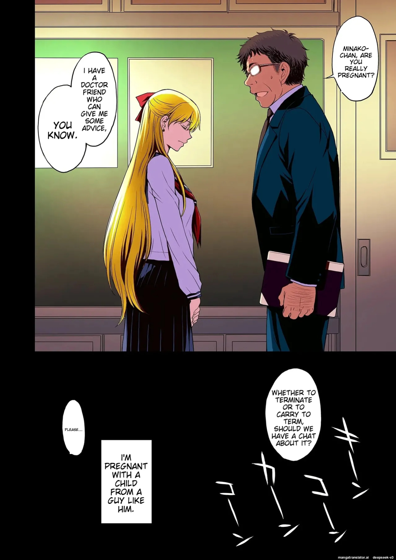 Ninshin shi chatta… dare ka「tasukete」. | I'm pregnant... someone "help" me.