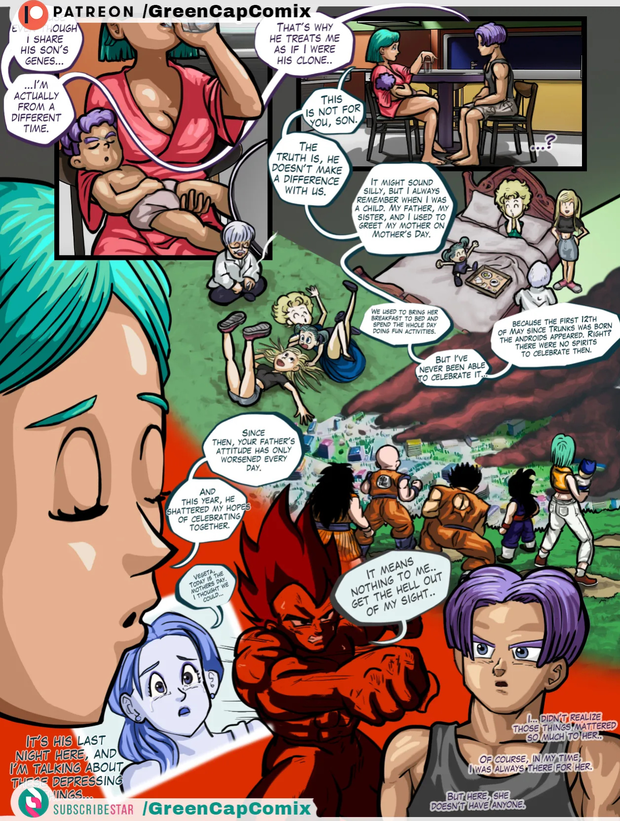 Bulma and the gift of Trunks for the Mother's day p1 [Green Cap Comix]