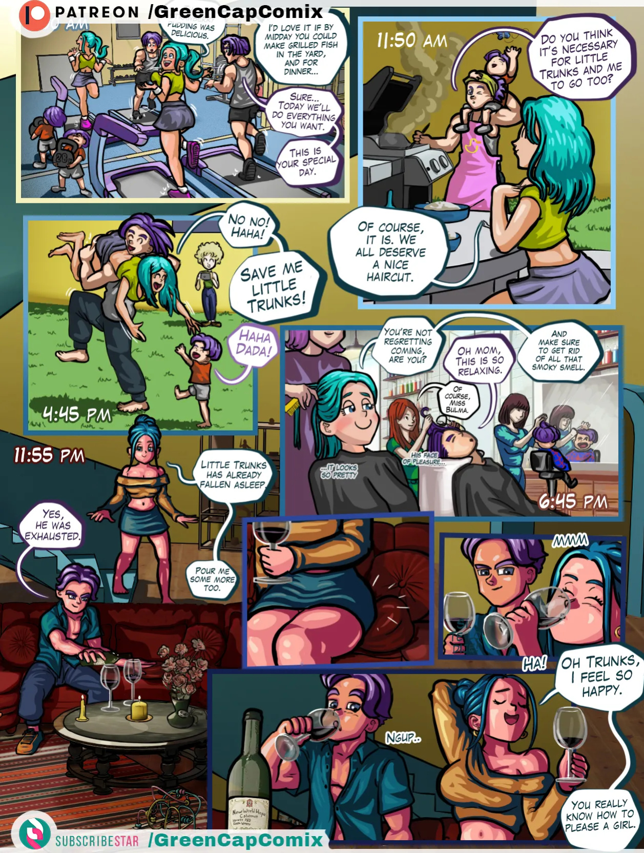 Bulma and the gift of Trunks for the Mother's day p1 [Green Cap Comix]