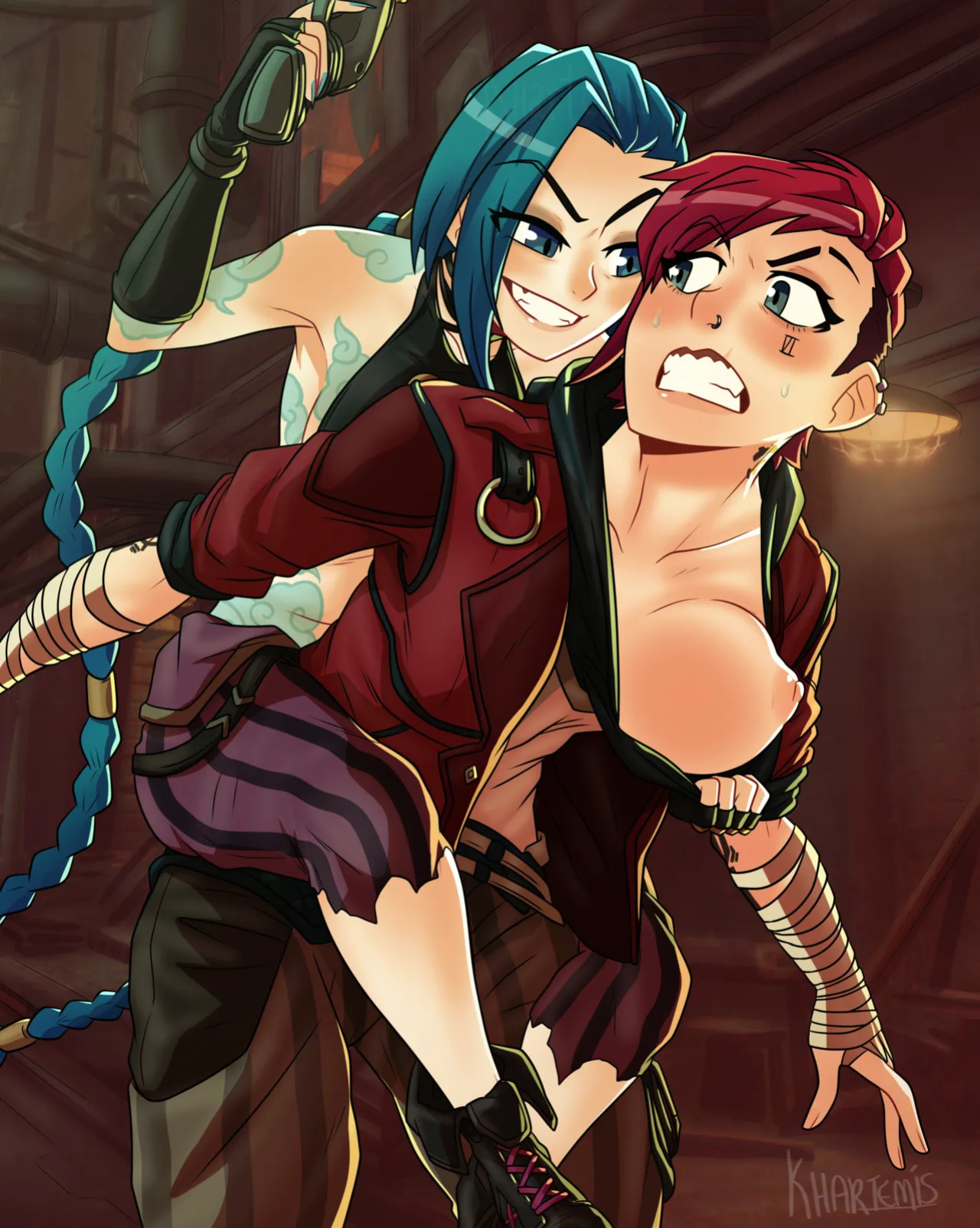 [Khartemis] Sisters: Jinx & Vi (League of Legends)