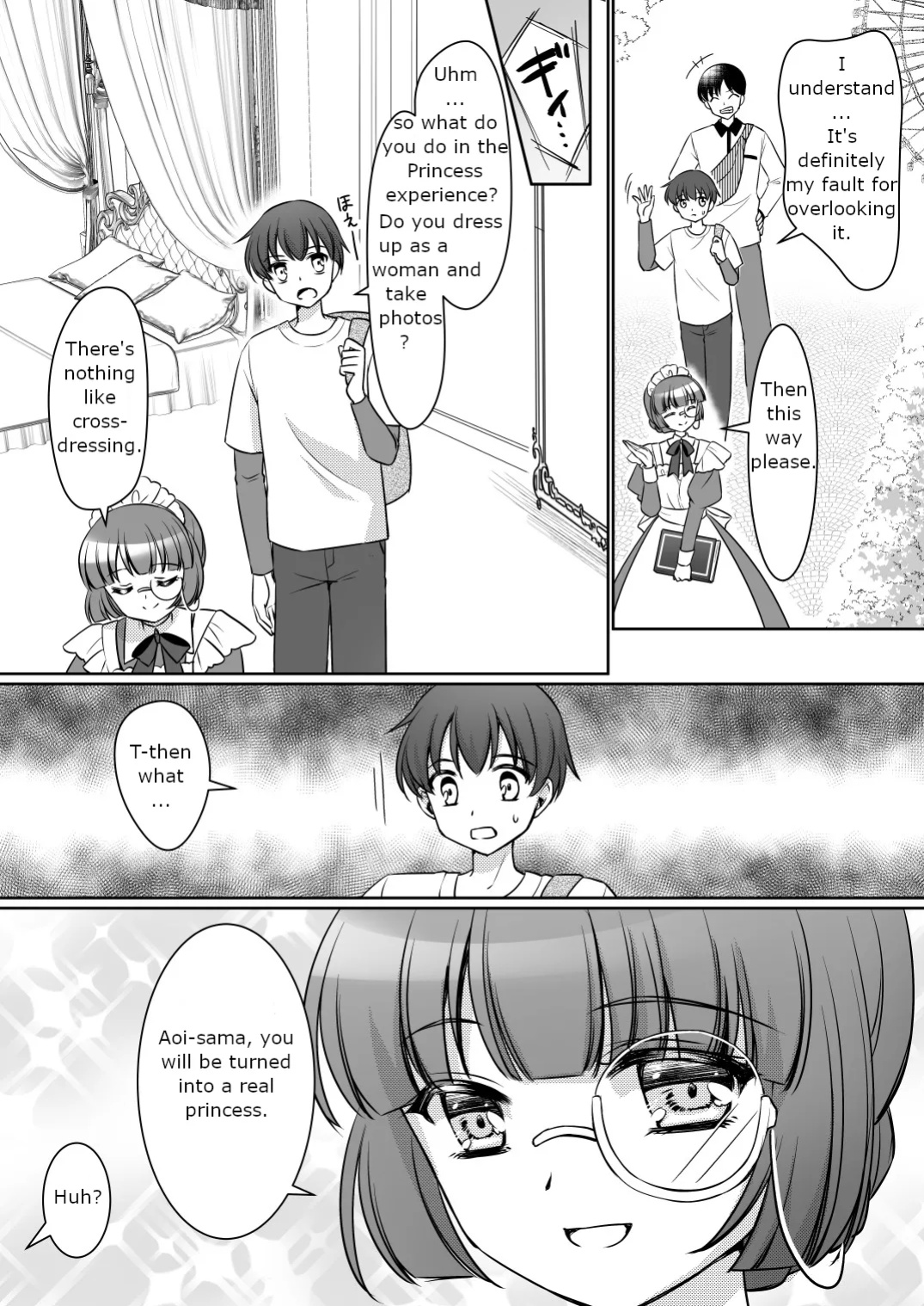 [Amuai Okashi Seisakusho (Kagura Kurumi)] Zettai ni Ohime-sama ni Nanka Narimasen wa! ~Ohime-sama Taiken de Ohime-sama ni Sareta Ore~ | I will never become a princess! ~I was made into a princess through the princess experience~