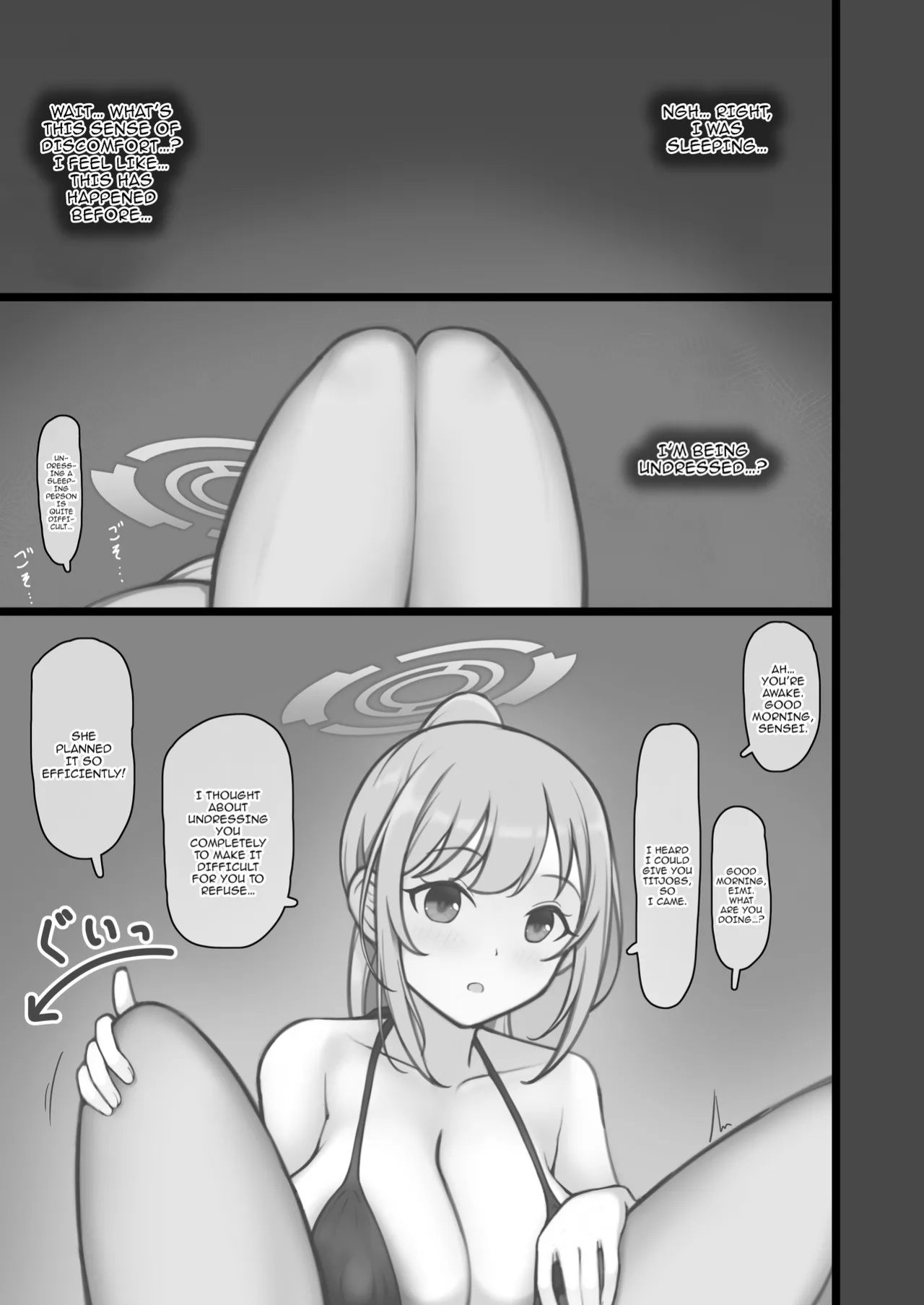 [Chocolate Vine (Akebi Konoha)] Sensei ni Paizuri nara Shite Agerareru tte Hanashi ga Hiromatte Iru You desu. | There's A Rumor Going Around That Sensei Will Let You Give Him A Titjob (Blue Archive)