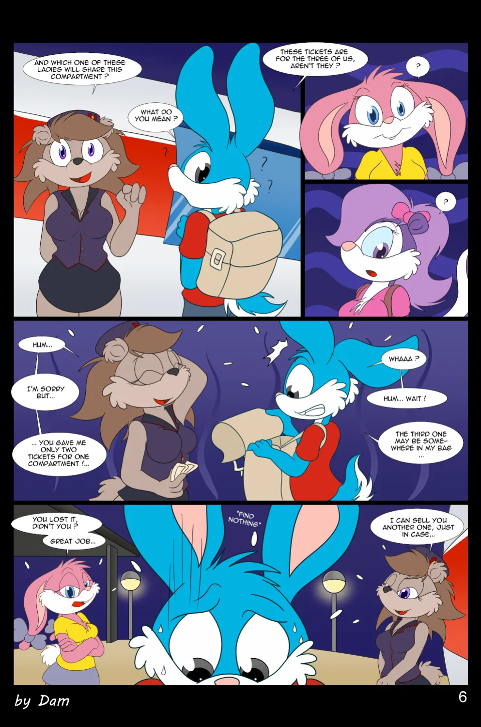 [Dam (DamBun)] Toons on a Train (Incomplete)