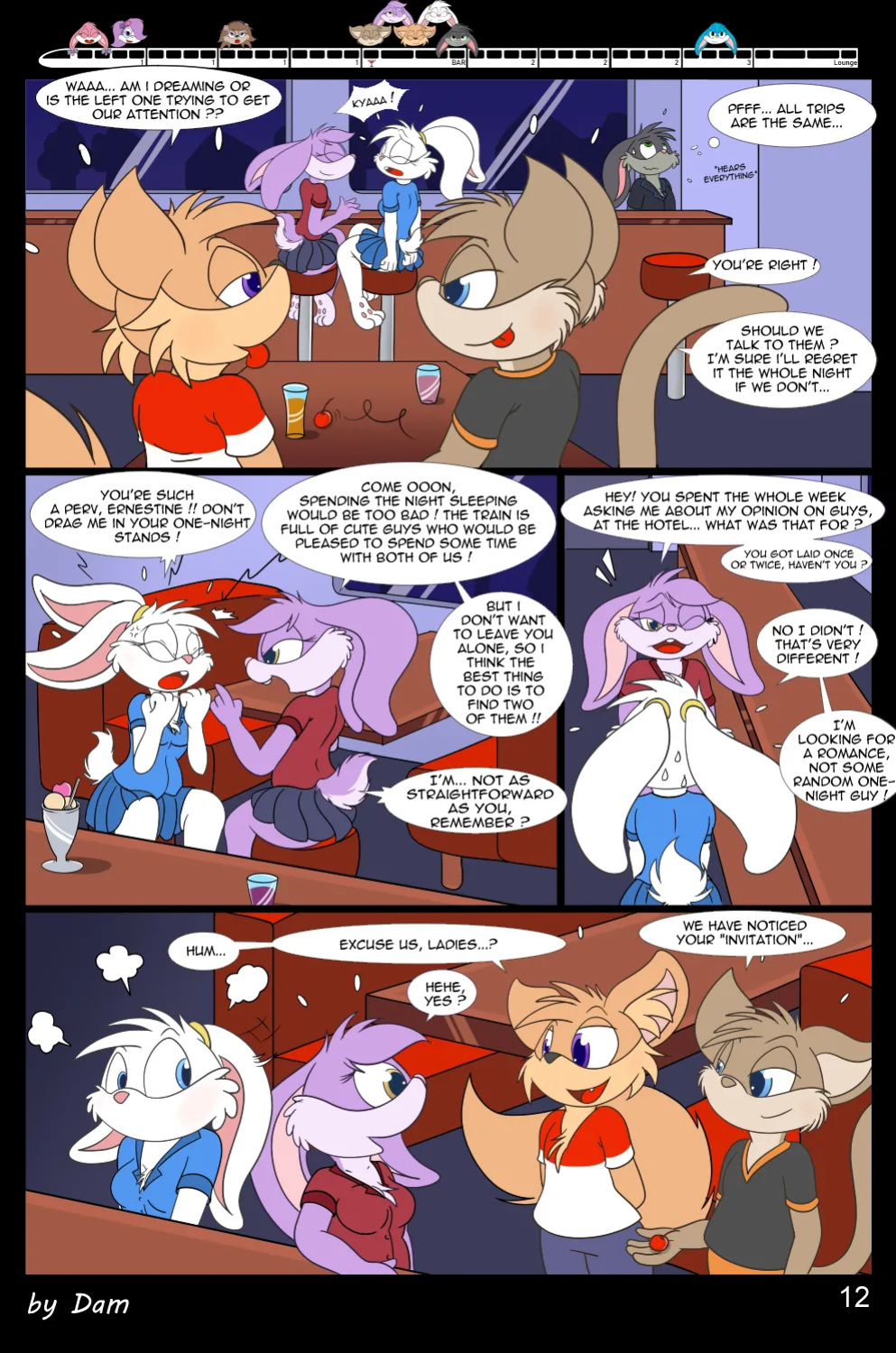 [Dam (DamBun)] Toons on a Train (Incomplete)