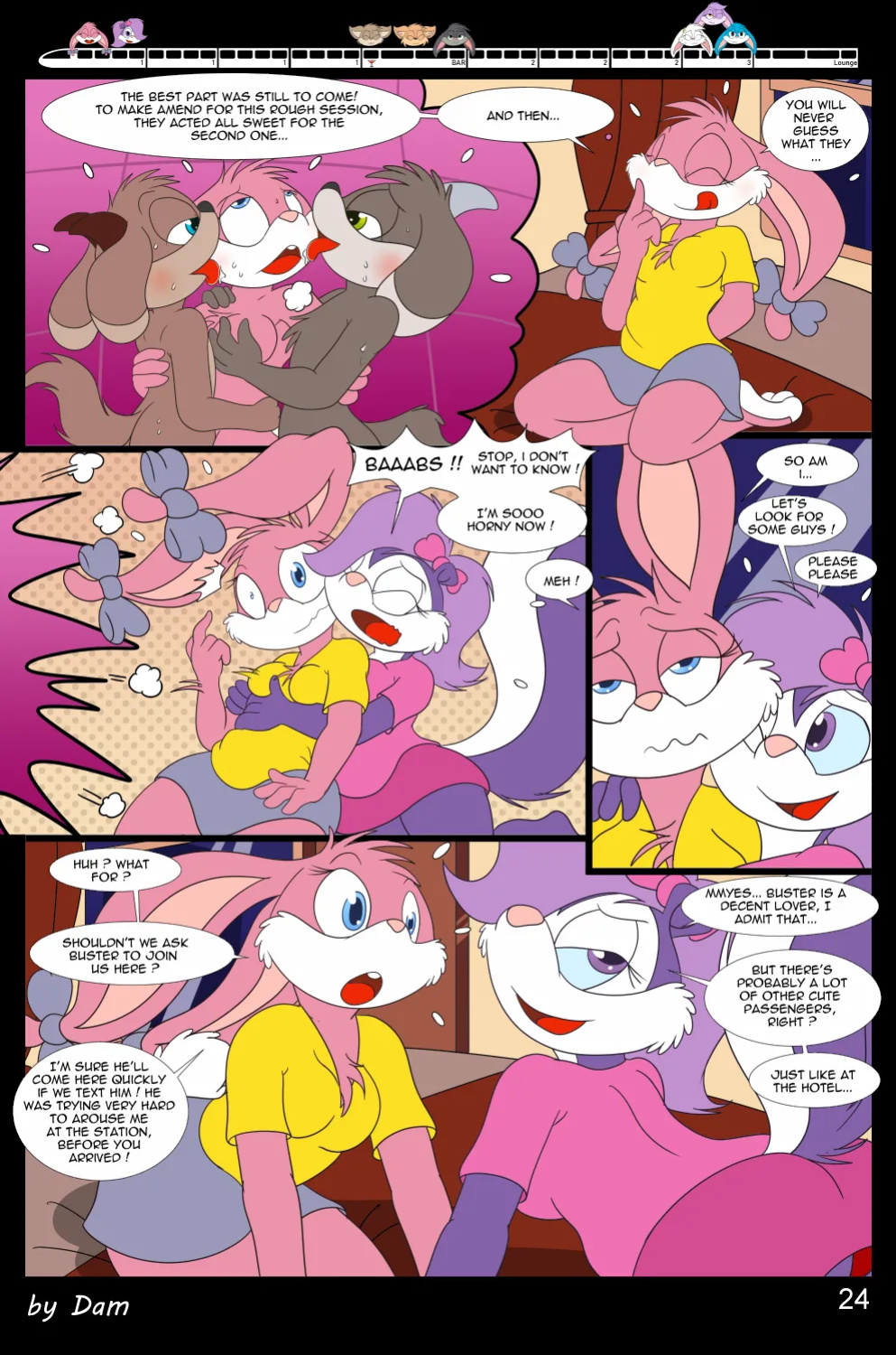 [Dam (DamBun)] Toons on a Train (Incomplete)