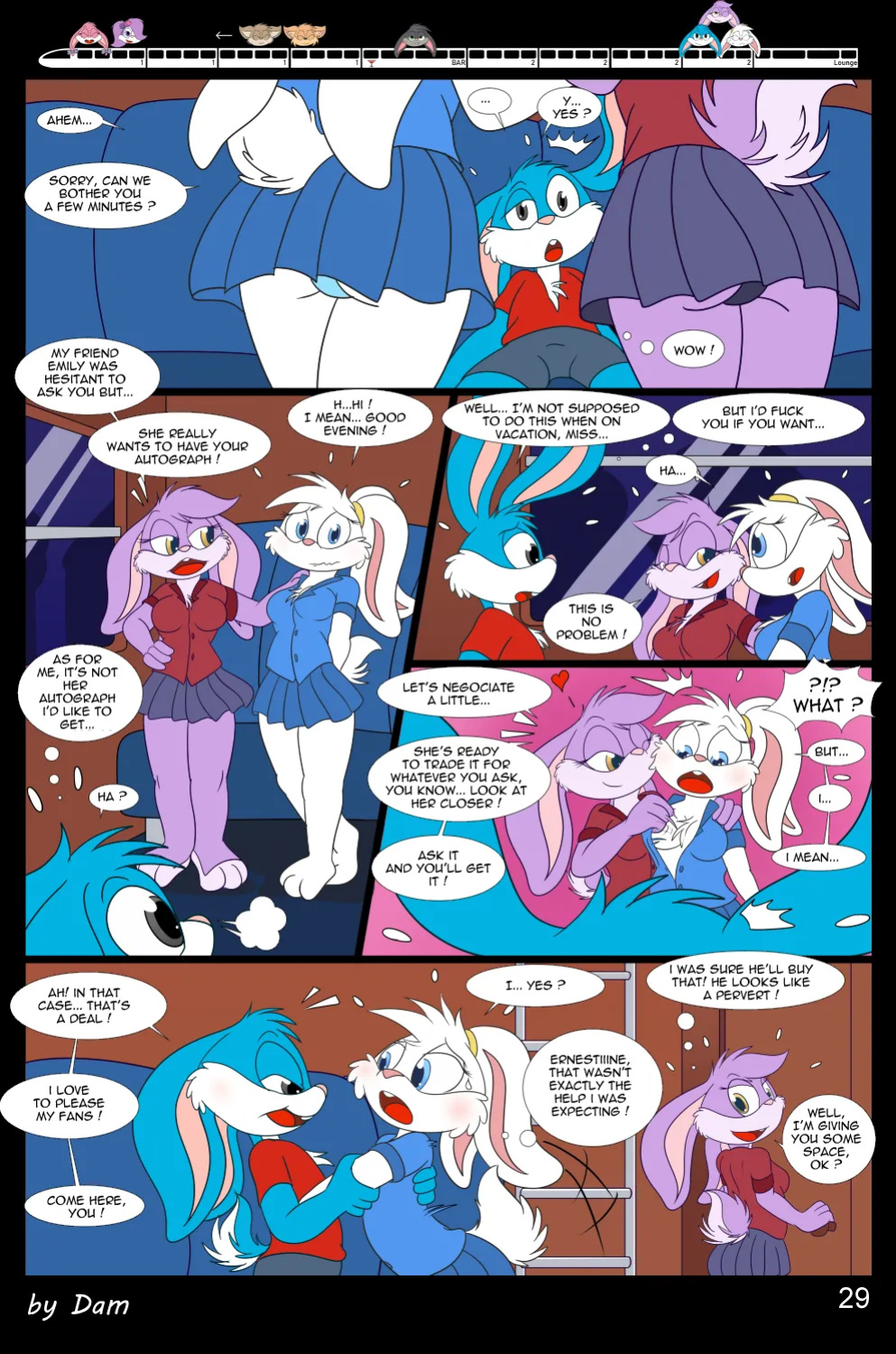 [Dam (DamBun)] Toons on a Train (Incomplete)