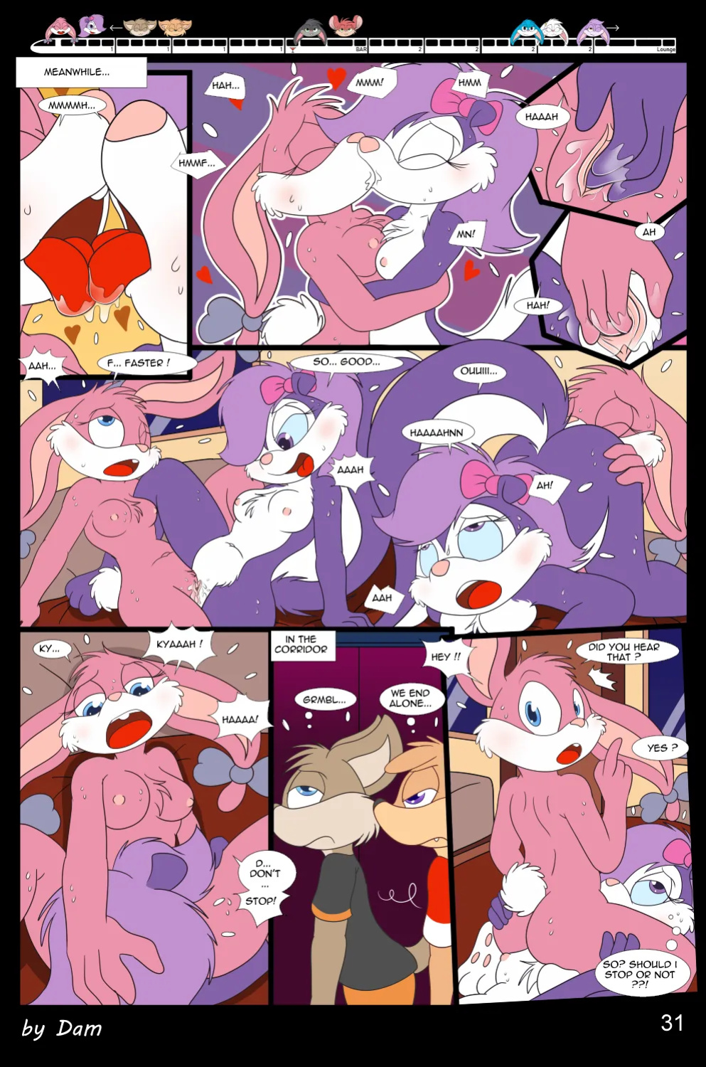 [Dam (DamBun)] Toons on a Train (Incomplete)