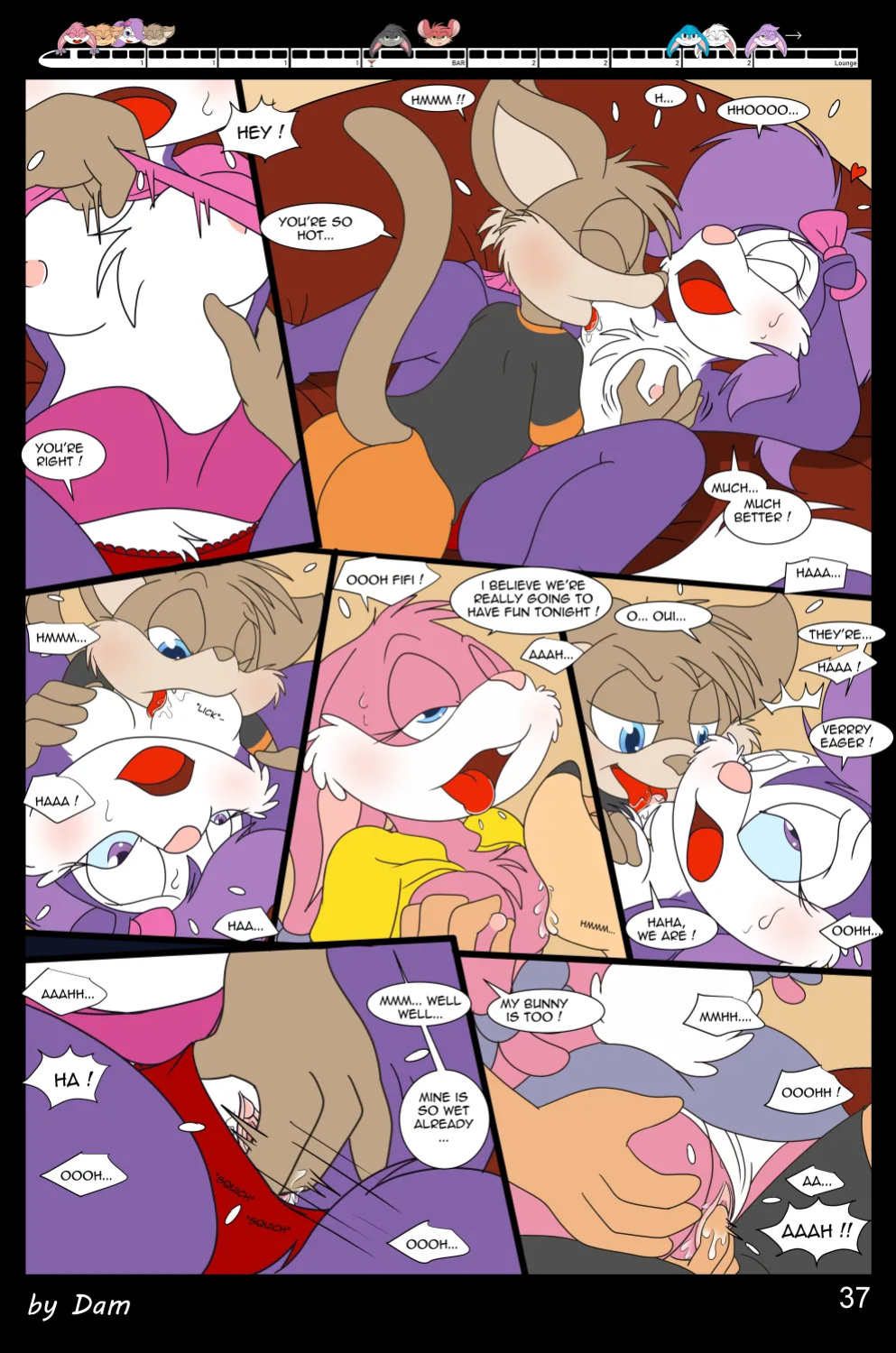 [Dam (DamBun)] Toons on a Train (Incomplete)
