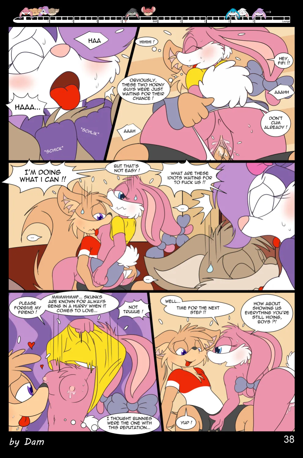 [Dam (DamBun)] Toons on a Train (Incomplete)