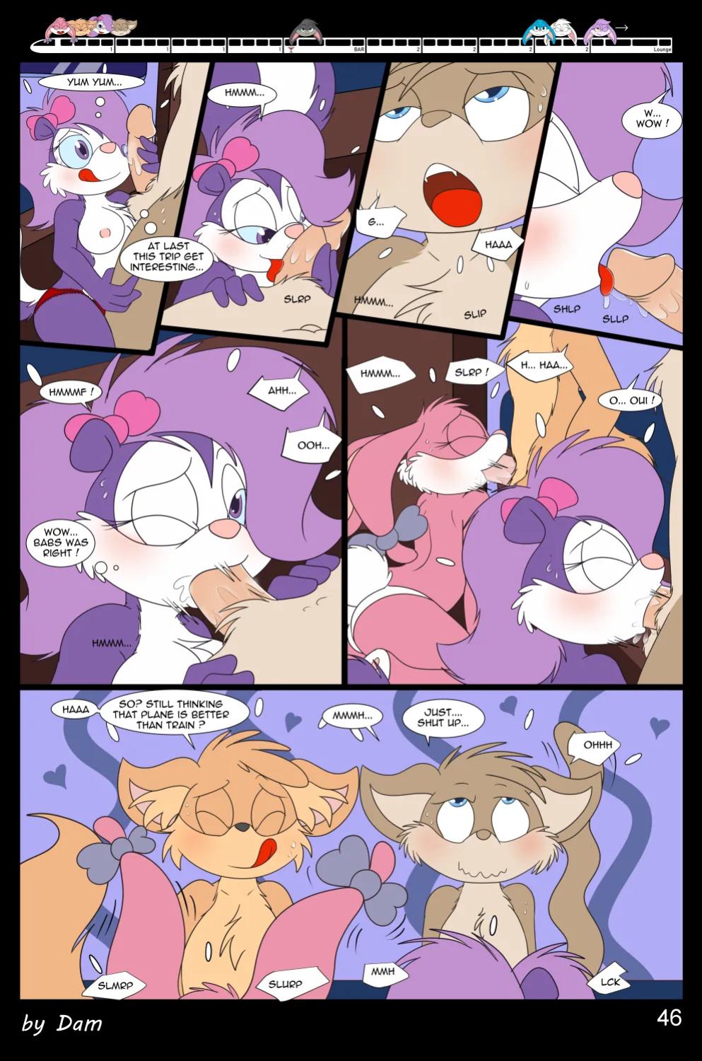[Dam (DamBun)] Toons on a Train (Incomplete)