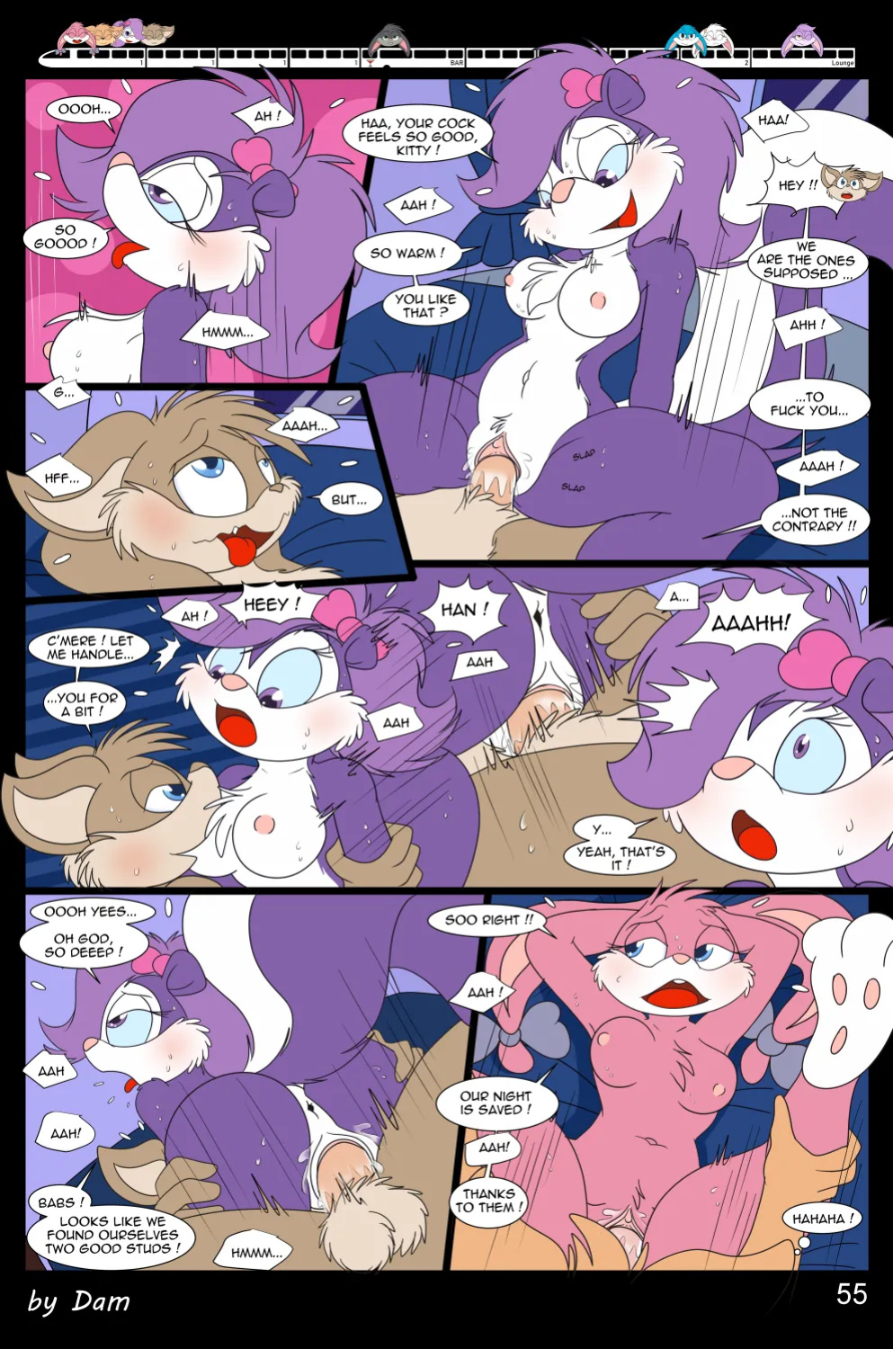 [Dam (DamBun)] Toons on a Train (Incomplete)