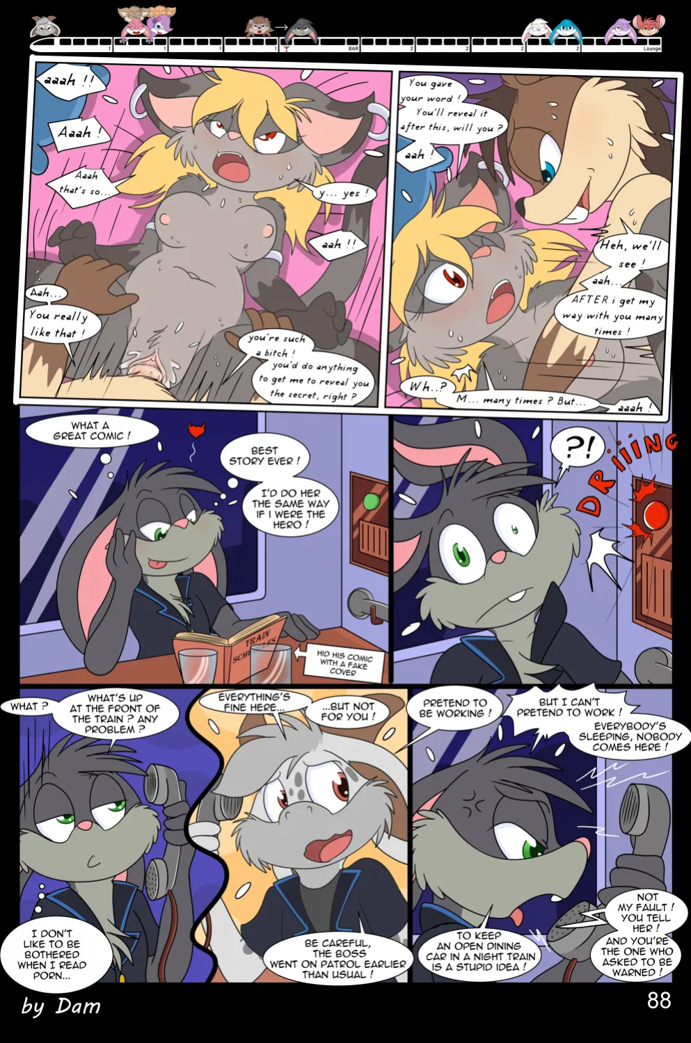[Dam (DamBun)] Toons on a Train (Incomplete)