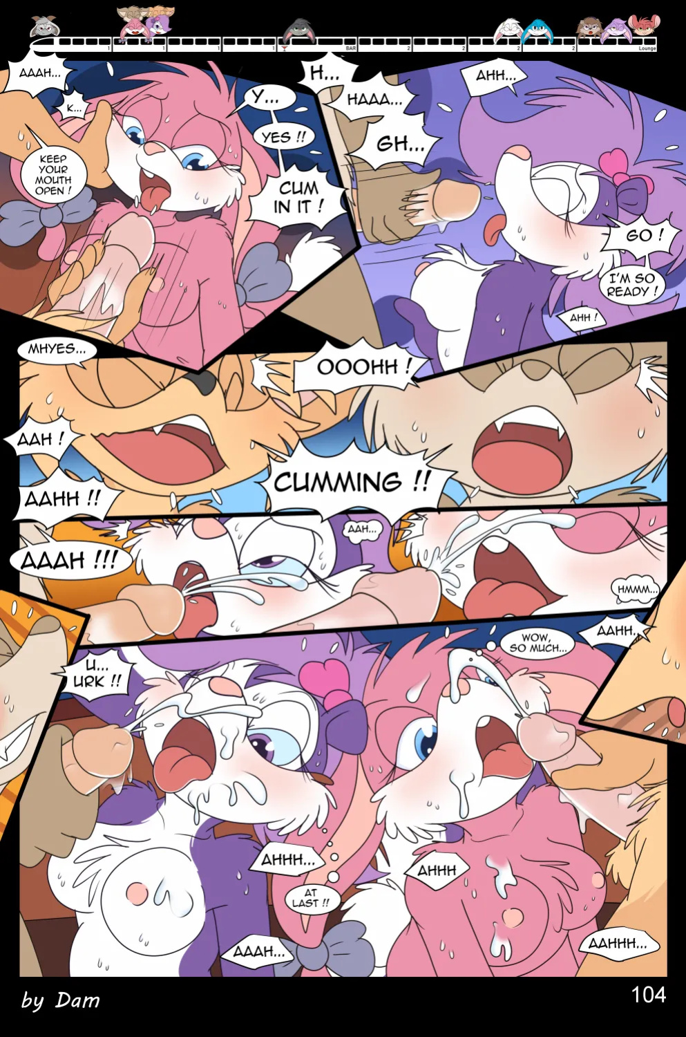 [Dam (DamBun)] Toons on a Train (Incomplete)