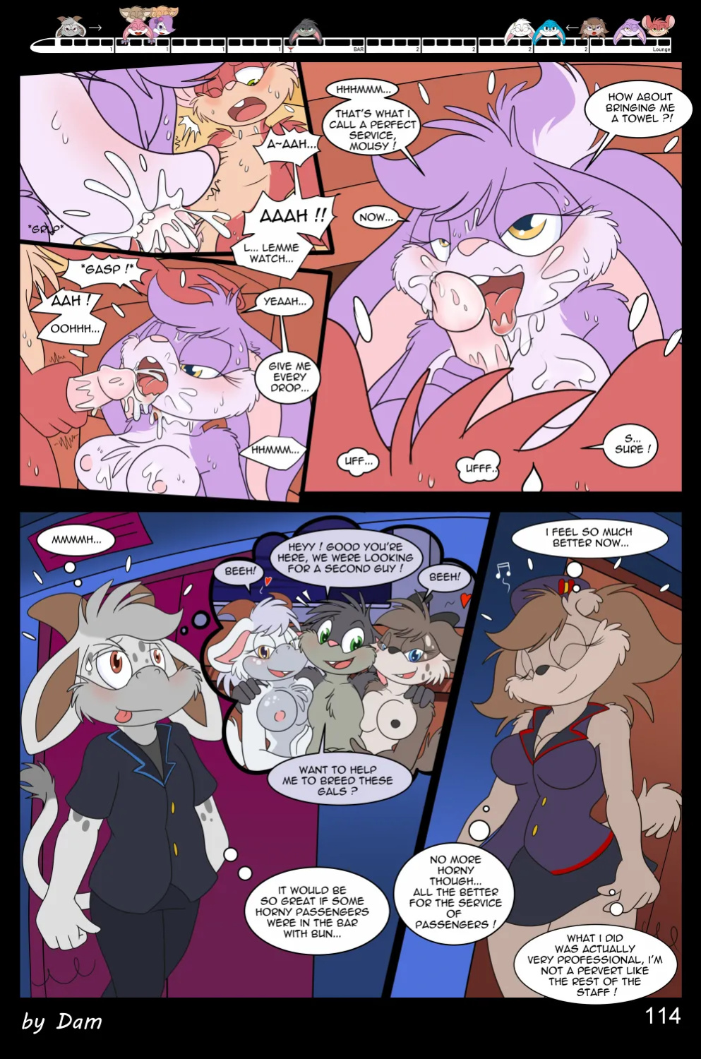 [Dam (DamBun)] Toons on a Train (Incomplete)