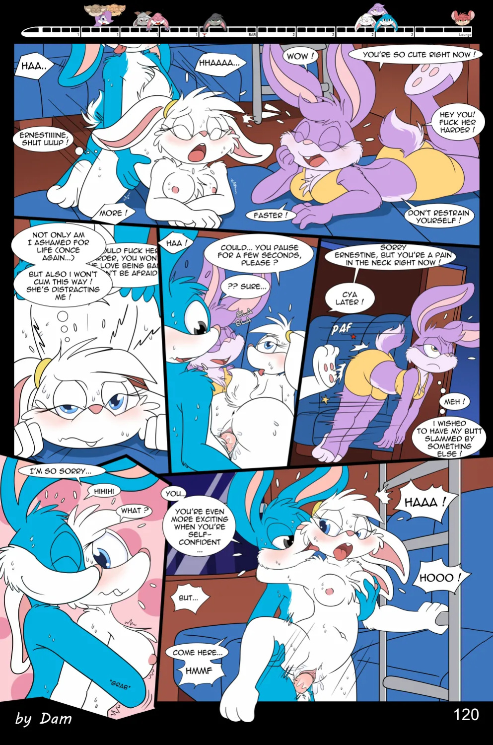 [Dam (DamBun)] Toons on a Train (Incomplete)