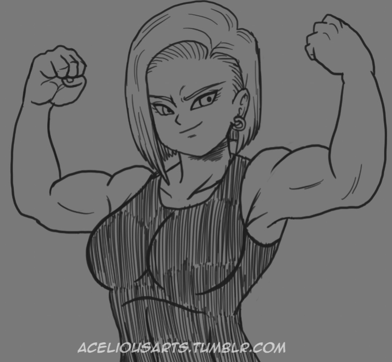 [Aceliousarts] 18 has a cop kink (Dragon Ball Super)