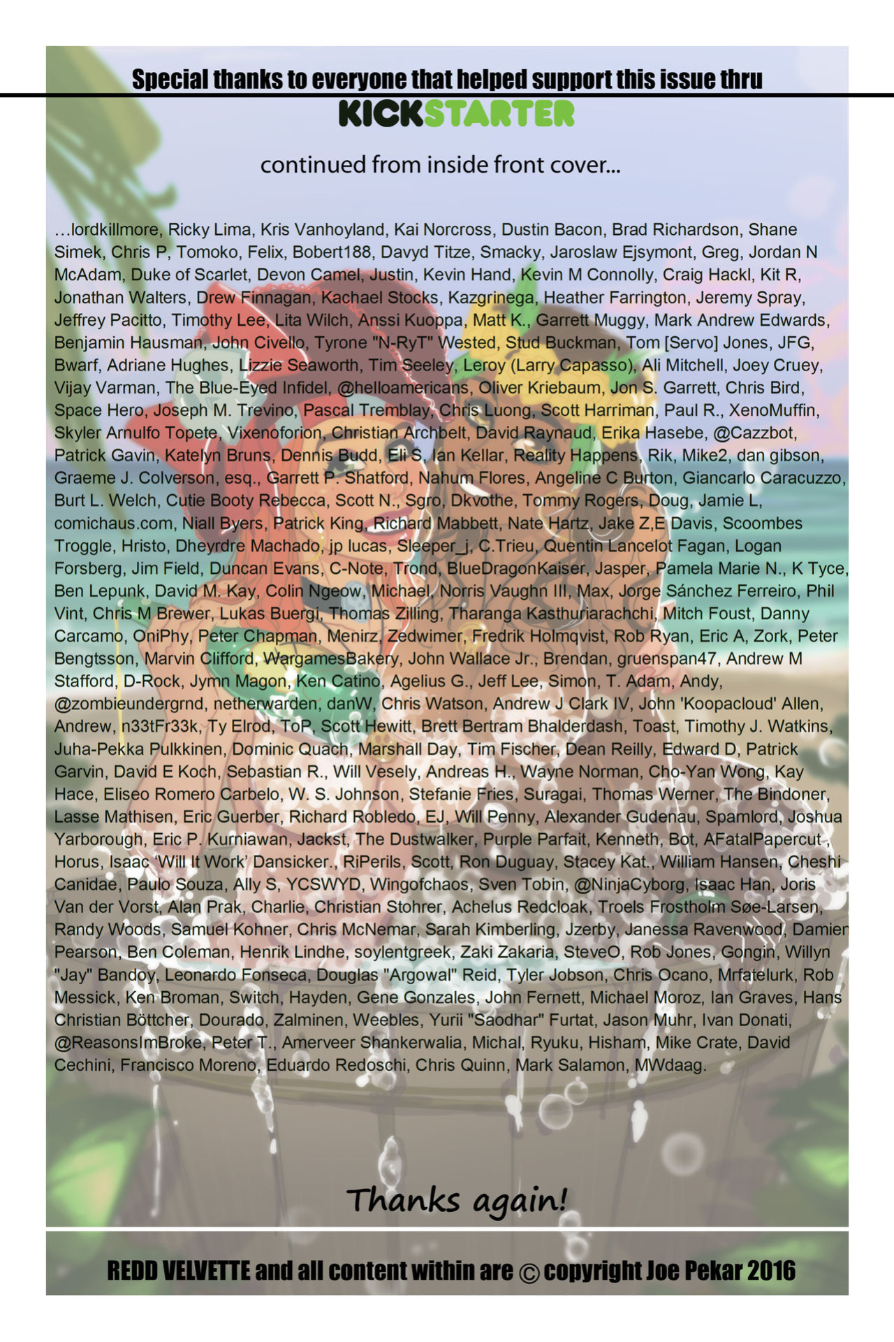 [Joe Pekar] Redd Velvette #1 (Kickstarter Project)