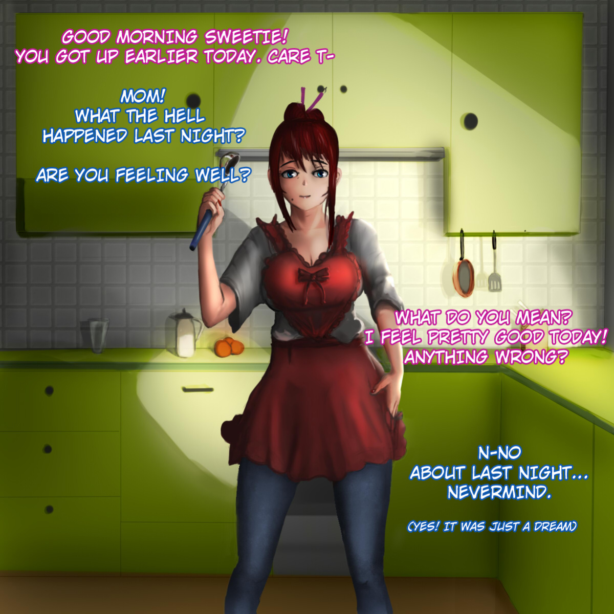 [symebyte] Mom is acting weird tonight.