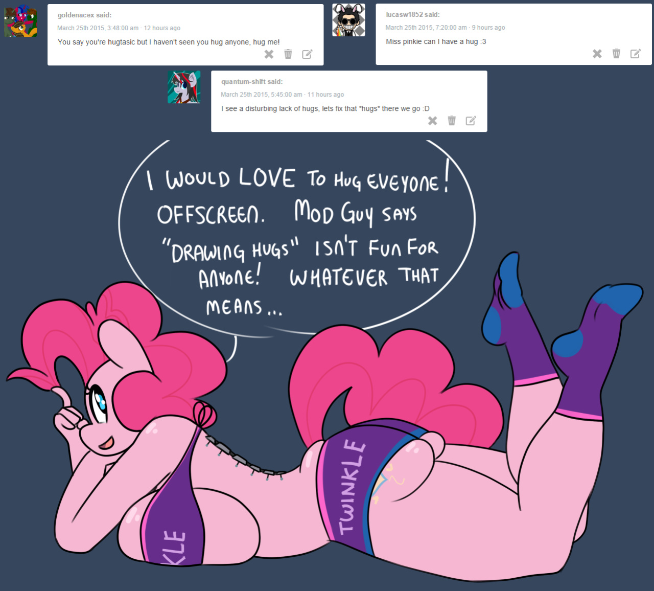 [Somescrub] Hugtastic Pinkie Pie