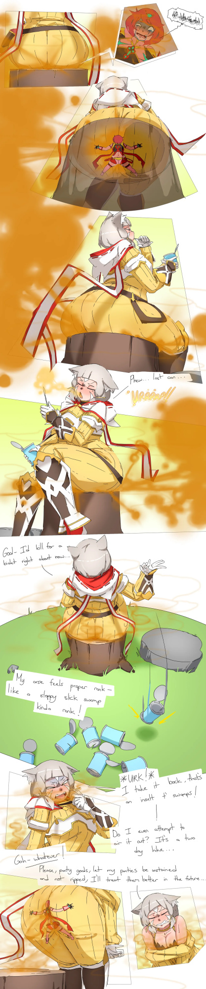 [Lazei] Nia Eating Beans and Farting on a Tiny Pyra