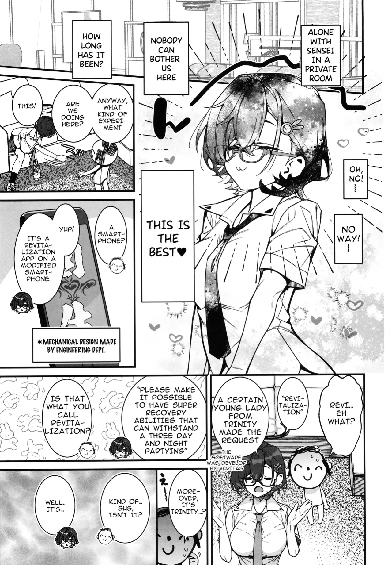 (C105) [Montage (Takato Suzunosuke)] Chihiro ga Sensei wo, Houkago no Gokyu-kei ni Turekomu Hanasi. | A Story of Chihiro Taking Sensei for an After-School Break. (Blue Archive)
