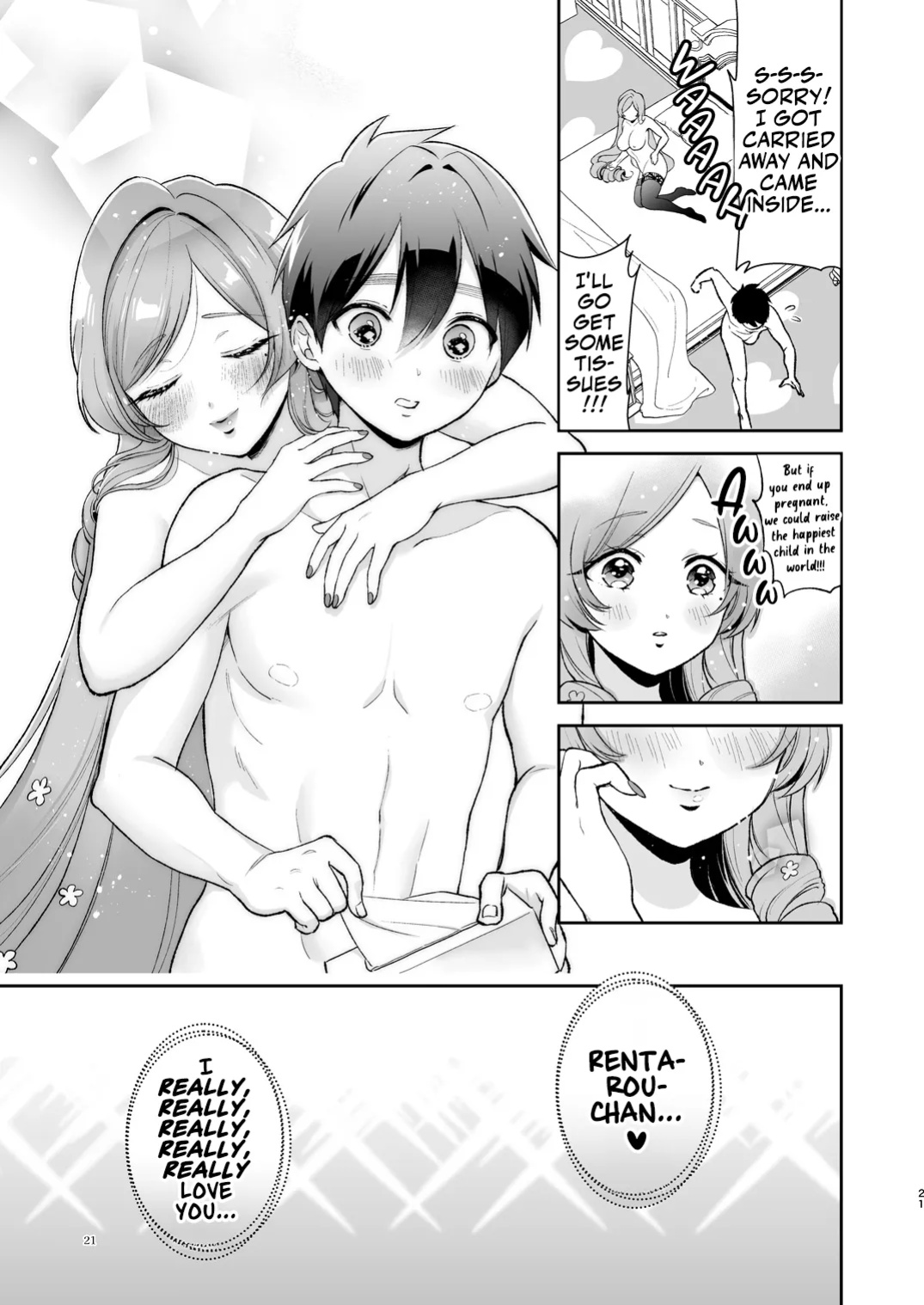 [Yume no Tsuzuki (Yumemiteeru)] Hahari-mama to Icha-babu Ecchi suru Hon | Mama Hahari’s Super Erotic Guide to Lovey-Dovey Baby-Play (Kimi no Koto ga Daidaidaidaidaisuki na 100-nin no Kanojo) [Suizokukan]