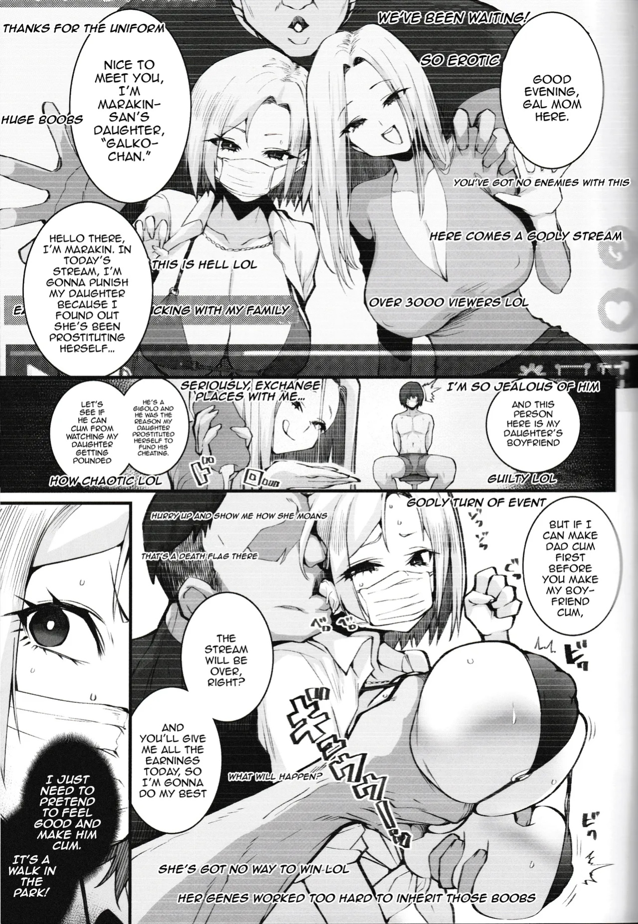 [Armadillo (Renji, Daiji)] Gal Oyako No Egui Kasegikata | A Gyaru Mother and Daughter's Unsavory Way to Earn Money