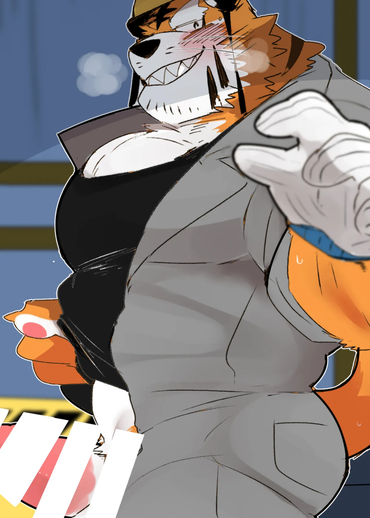 a book about getting lovey dovey with an old tiger with kansai accent in a public bathouse
