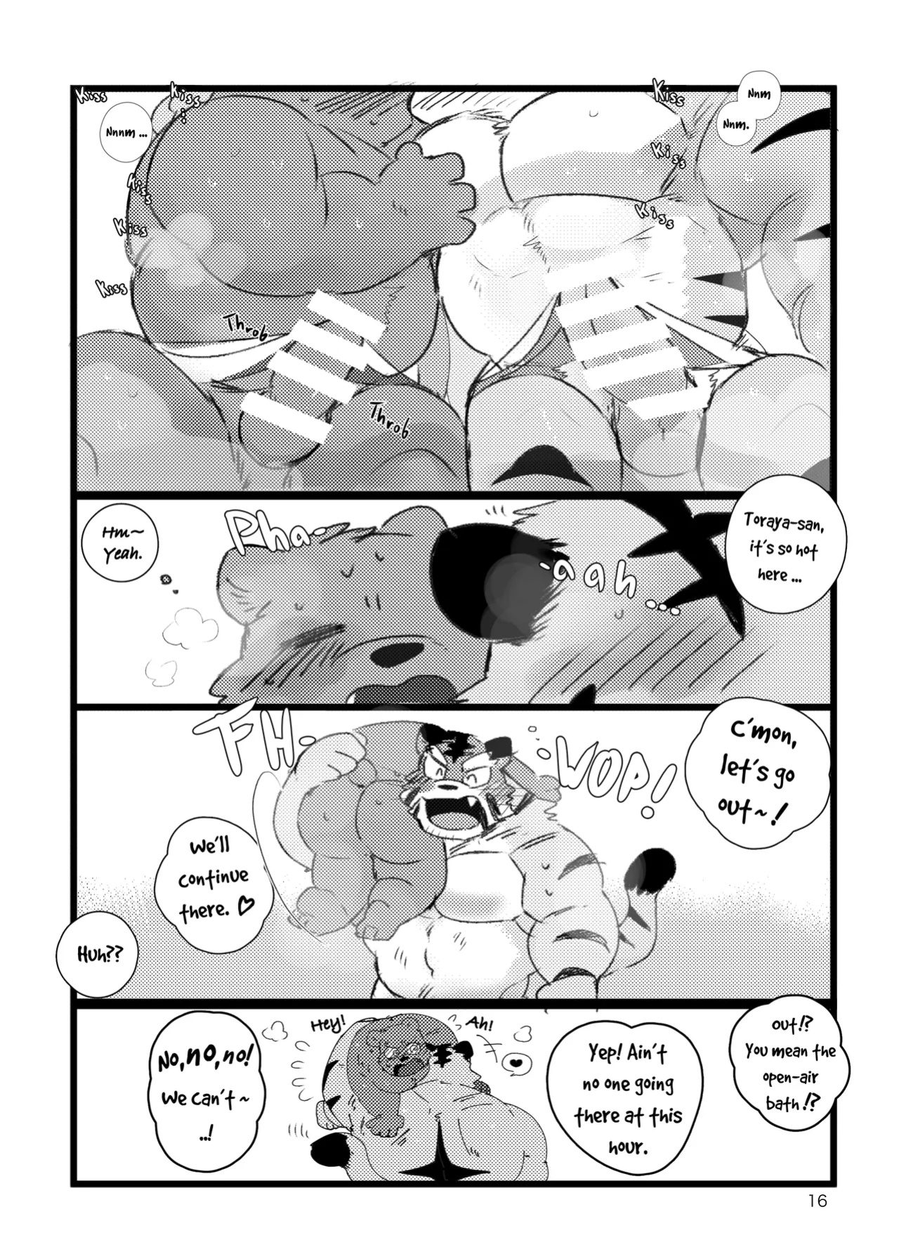 a book about getting lovey dovey with an old tiger with kansai accent in a public bathouse