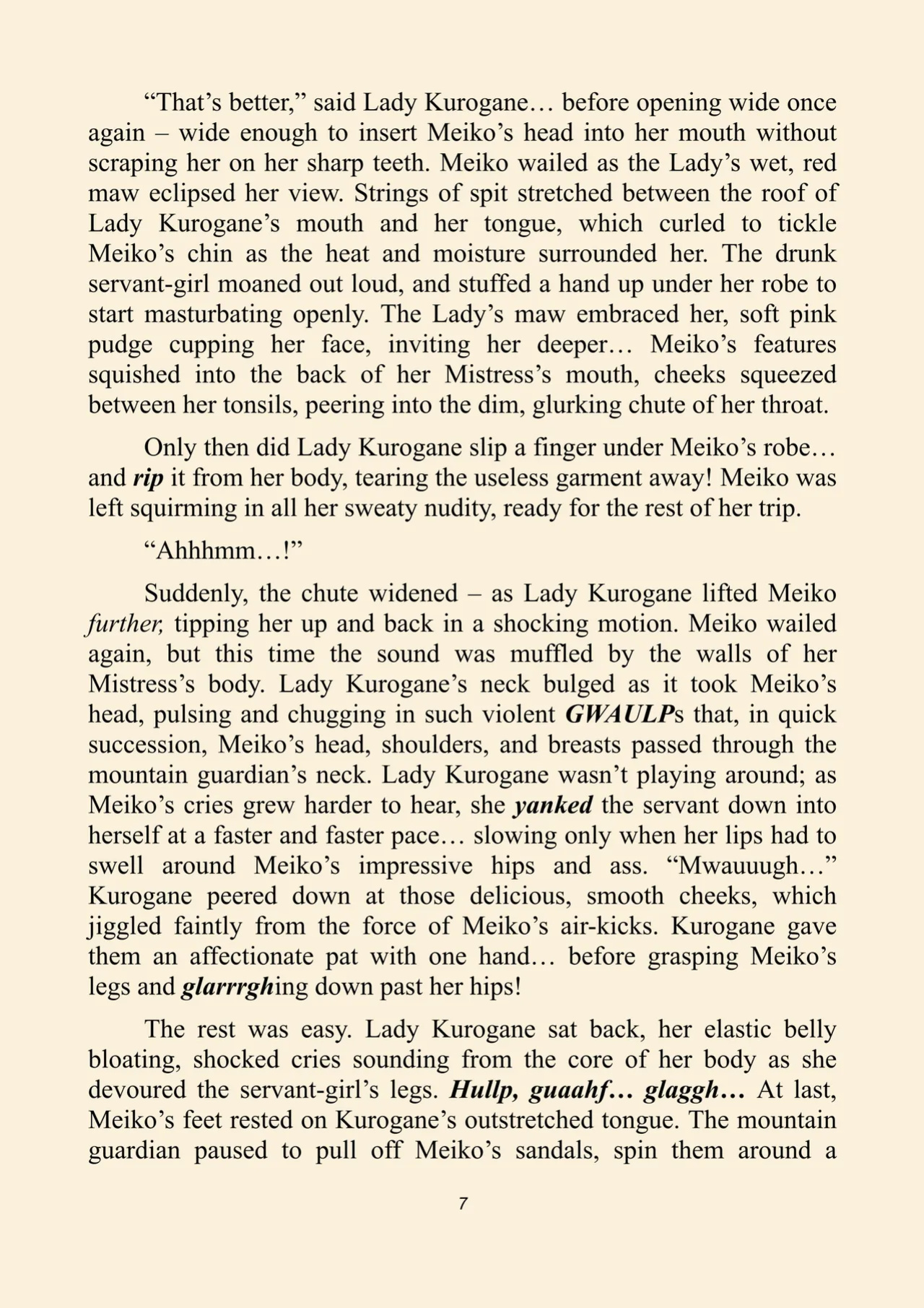 Food for the immortals 1
