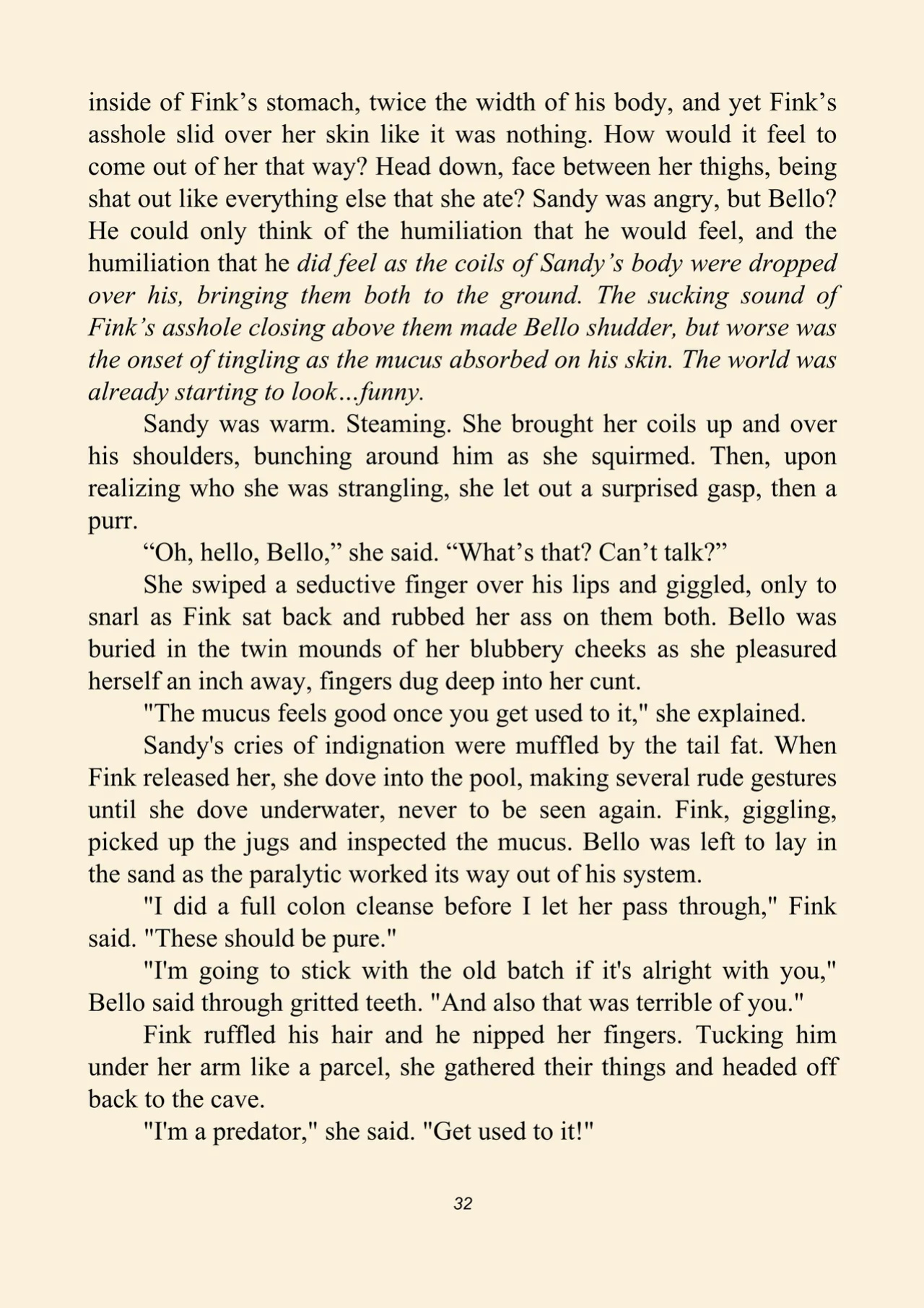 Fink's guide to prey
