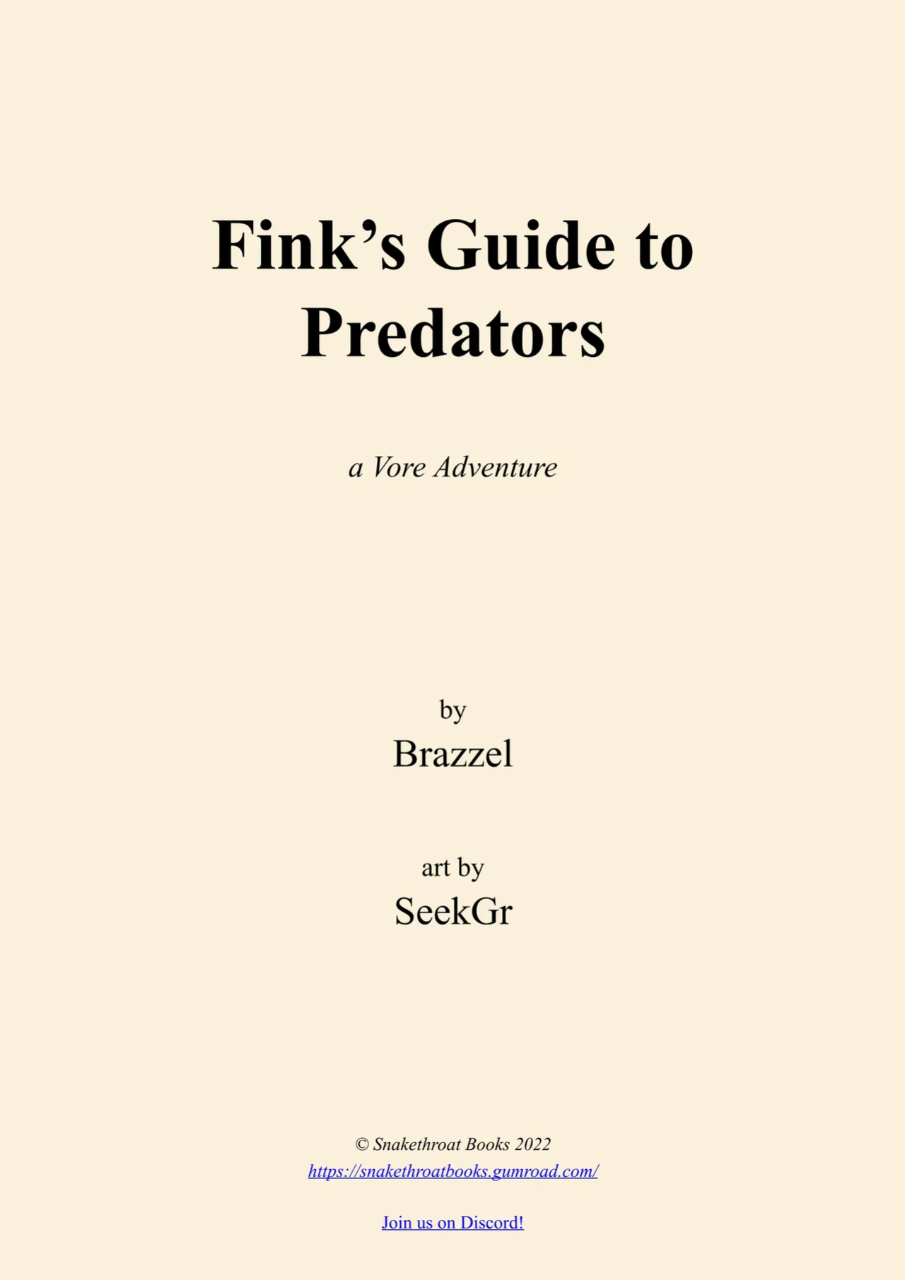 Fink's guide to predators 4