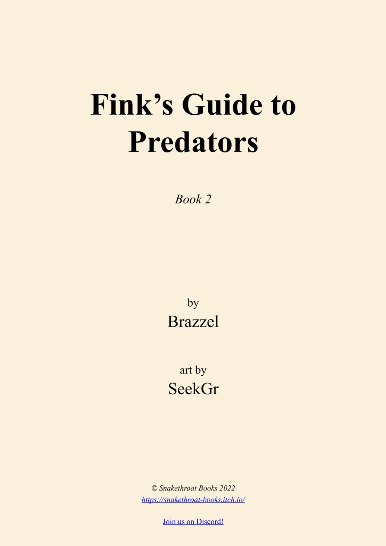 Fink's guide to predators 2