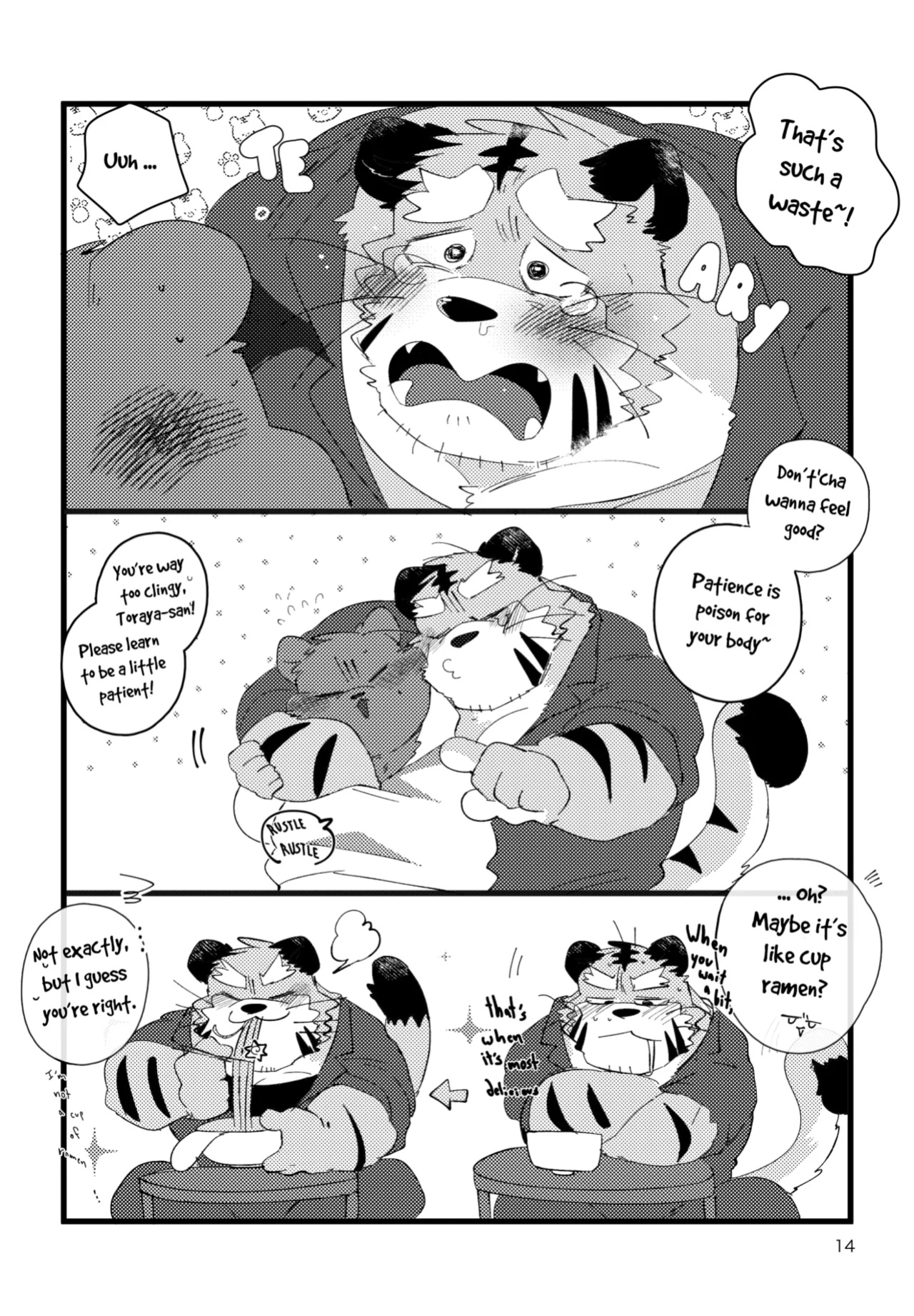 the book about being abstinent and horny while having polynesian sex with an old kansaii tiger