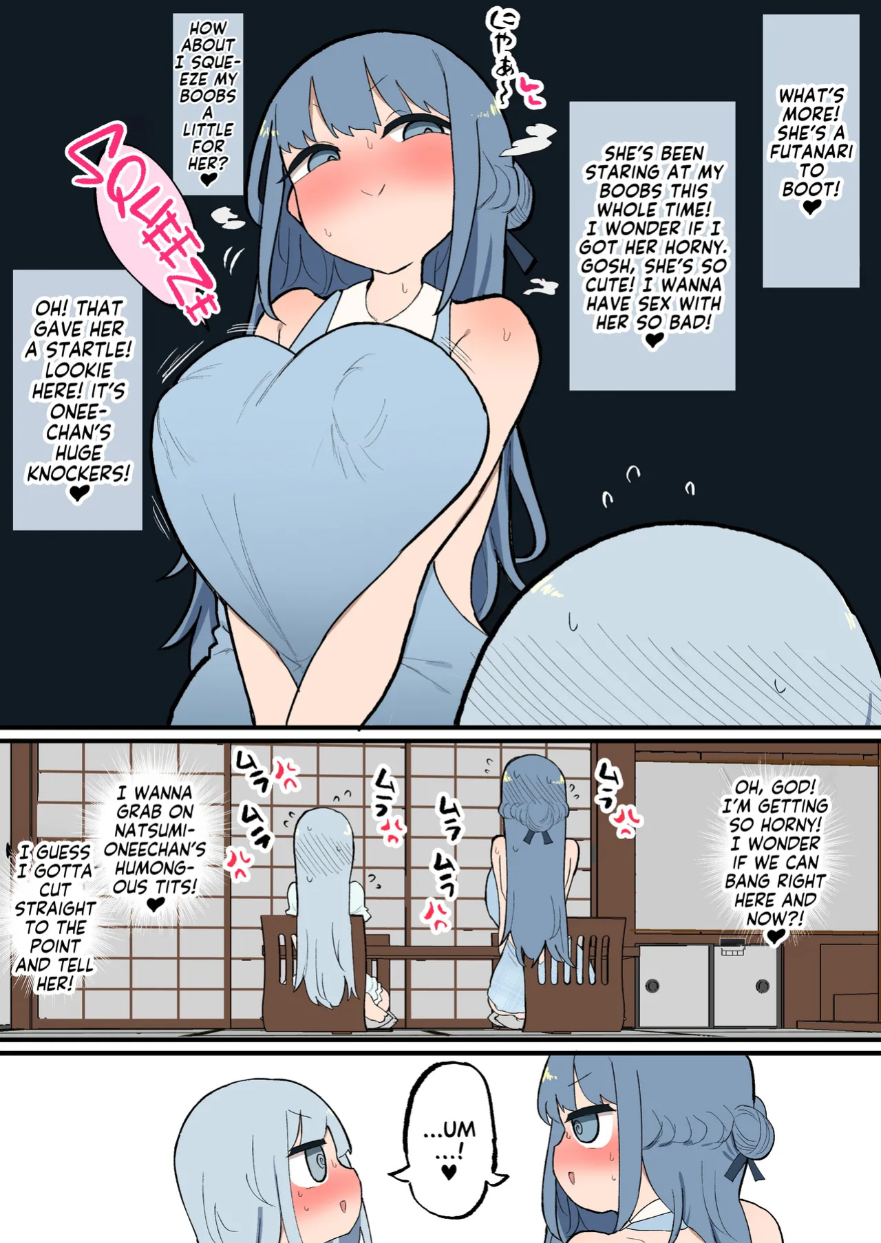 [Momomo] Shinseki no Futanari-chan Daisuki Onee-san to Guchogucho Ecchi Futanari-chan [Team Rabu2]