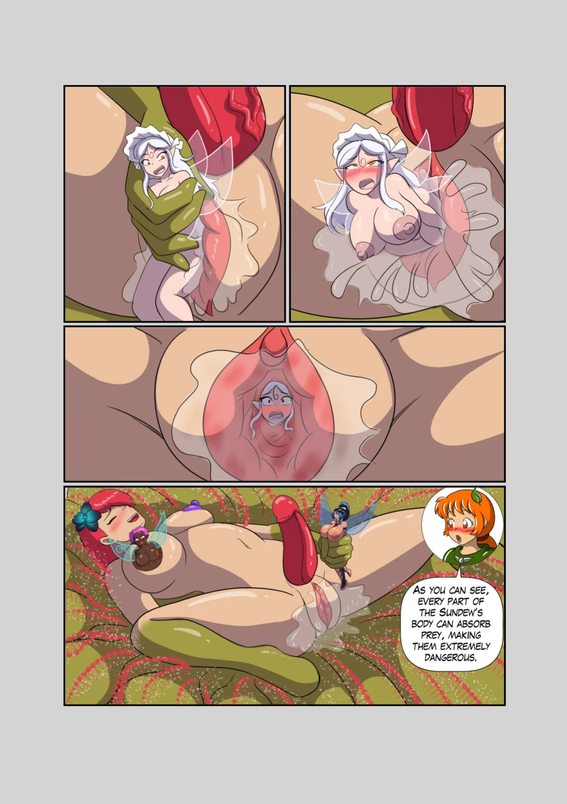 [LadyDrasami] Willow's Guide to Carnivorous Plantgirls Vol. 3: Sundews and Flypaper Traps