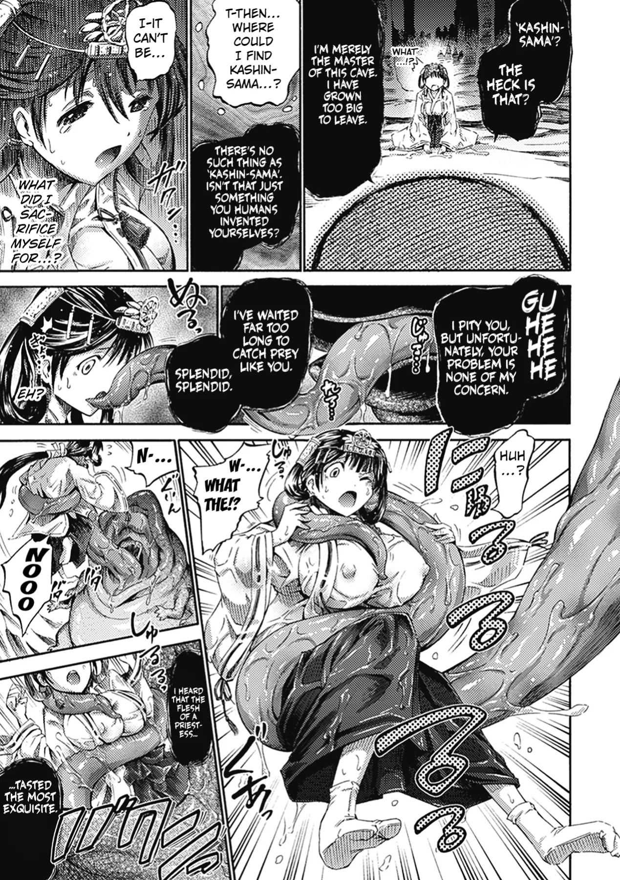 [Horitomo] Kashin-sama ni Sasagu | Sacrificed to the River God (Bessatsu Comic Unreal Ishukan Maniacs Vol. 3) [Kuraudo]