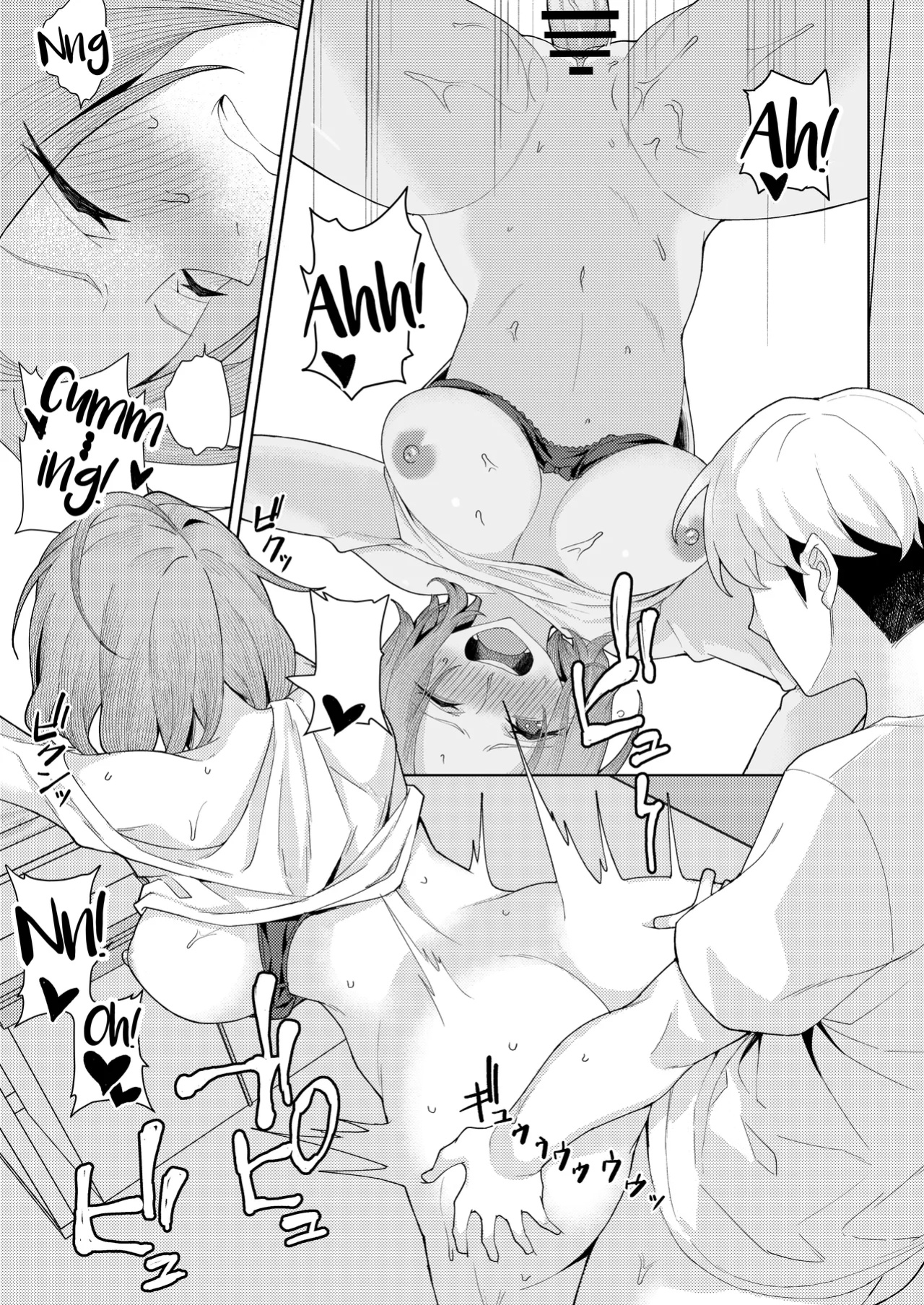 [Kamatsuka (Kamatsuka)] Chichi no Saikon de Doukyo suru Koto ni Natta Gibo no Gijou Shimai to Kawarugawaru Sex shite shimatta Hon | Living with My Stepmom and Stepsisters After Dad's Remarriage and Having Sex with Them All