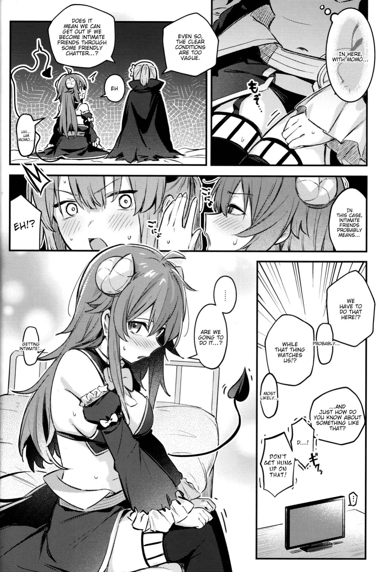 (C103) [Bochi Bochi no Ki (Borusiti)] Mazoku wa Shukuteki to Nakayoshi Shinai to Derarenai Heya ni, Tojikomerarete Shimatta! (Machikado Mazoku) [tabibit0]