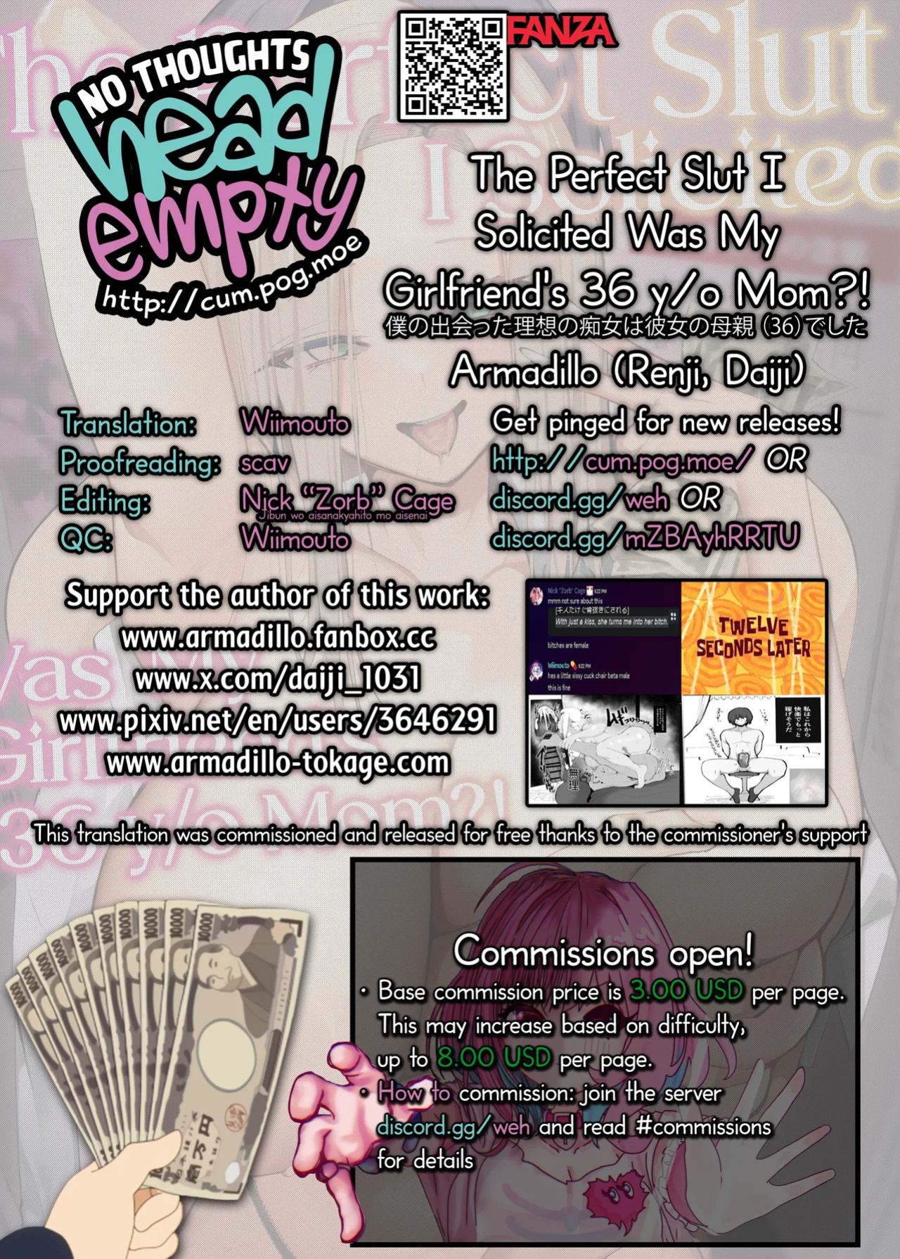 [Armadillo (Renji, Daiji)] Boku no Deatta Risou no Chijo wa Kanojo no Hahaoya (36) deshita ー The Perfect Slut I Solicited Was My Girlfriend's 36 y/o Mom?! [head empty]