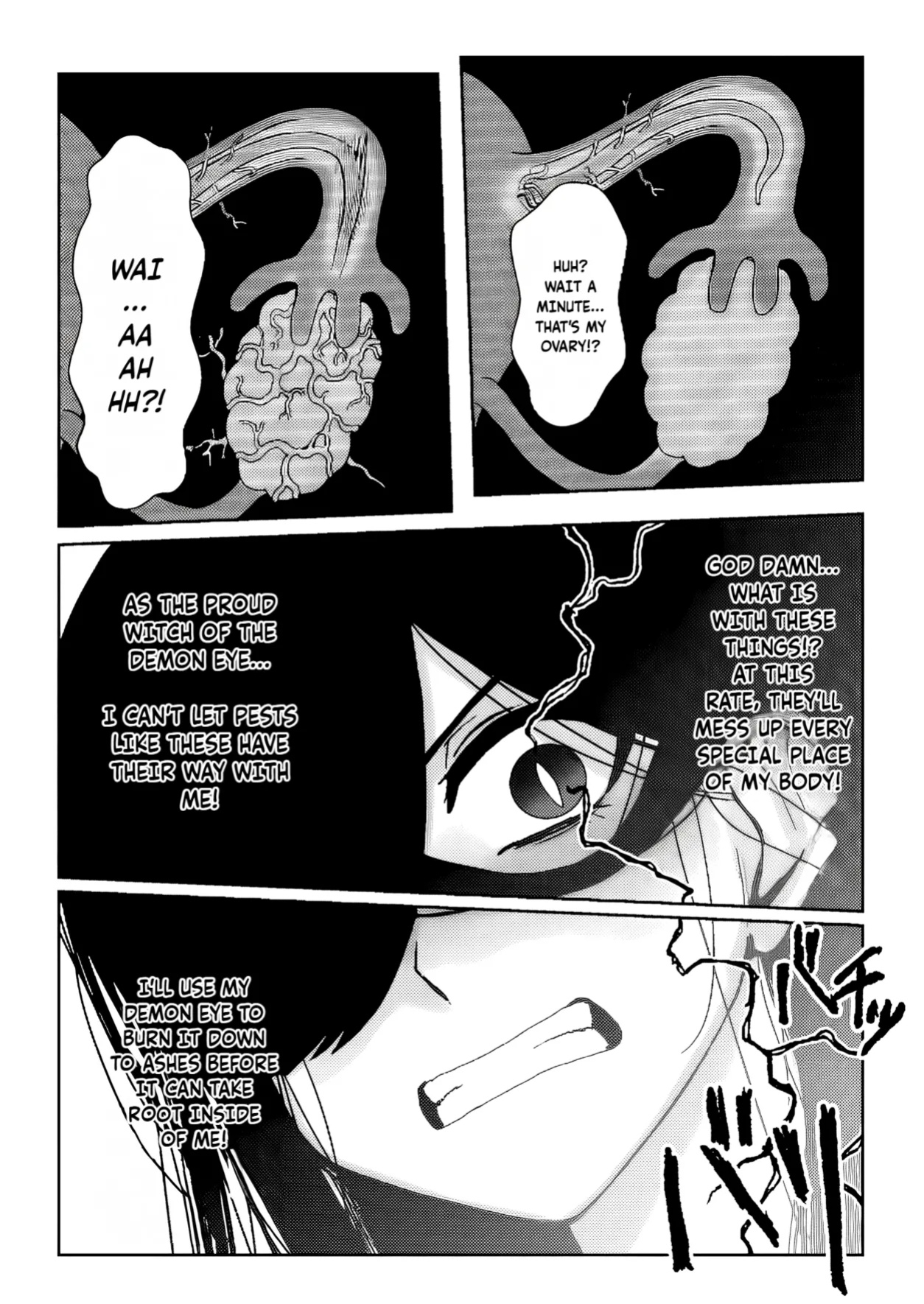 [HitoMi (Dai Kyuu Ibutsu Orange)] Majo ga Shokushuu to Mushi ni Kisei Sarete Shikyuu to Jinsei o Mechakucha ni Sareru Hanashi | A story of a witch infected by tentacles and bugs and how they seriously messed up her womb and life! [Fallen Games]