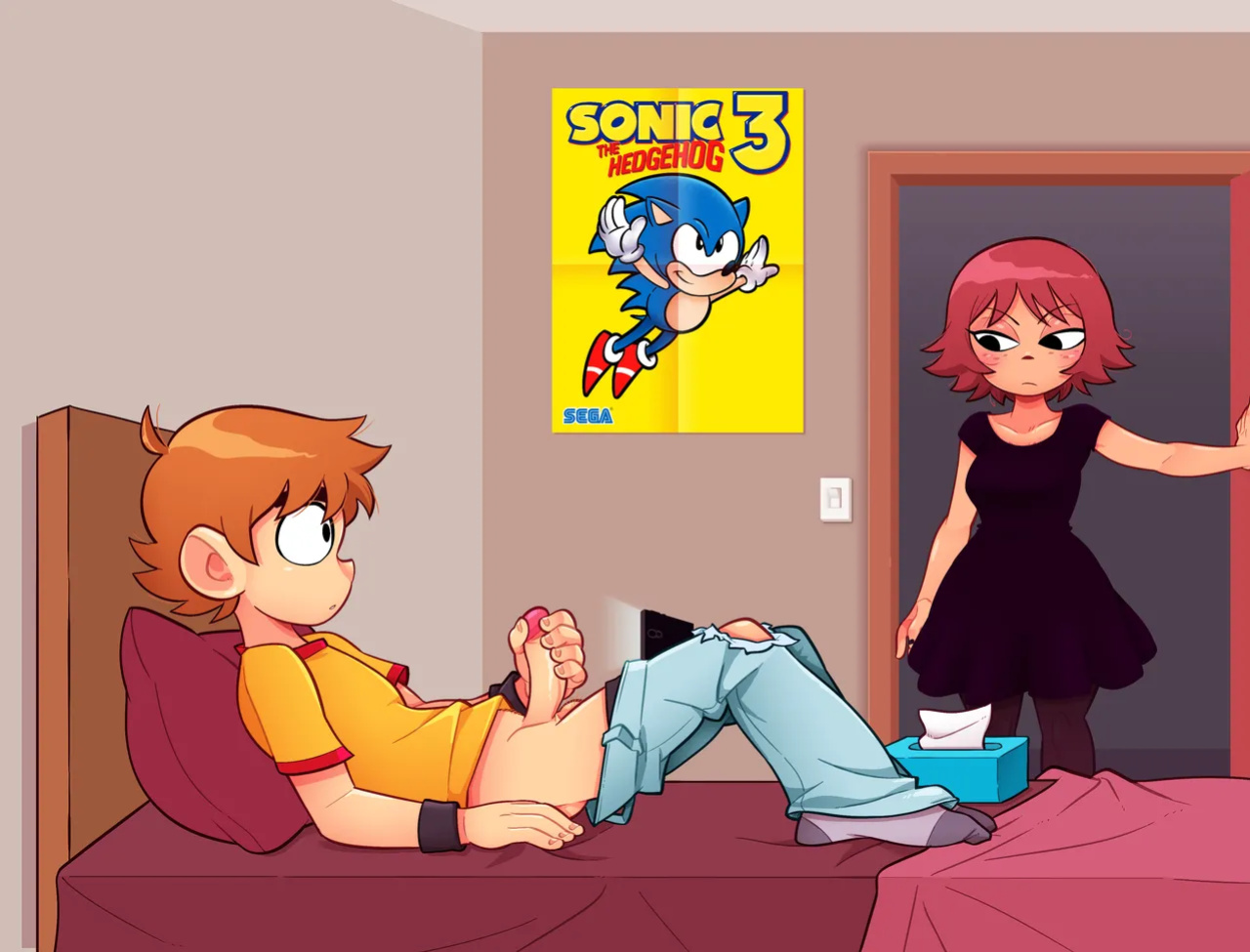 [Enf-Lover] Scott gets caught and has an affair (Scott Pilgrim)