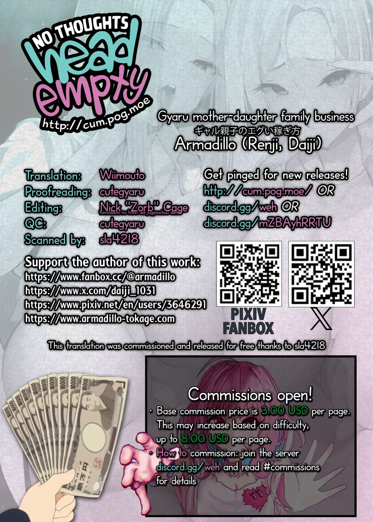 (C105) [Armadillo (Renji, Daiji)] Gal Oyako no Egui Kasegikata | Gyaru mother-daughter family business [head empty]