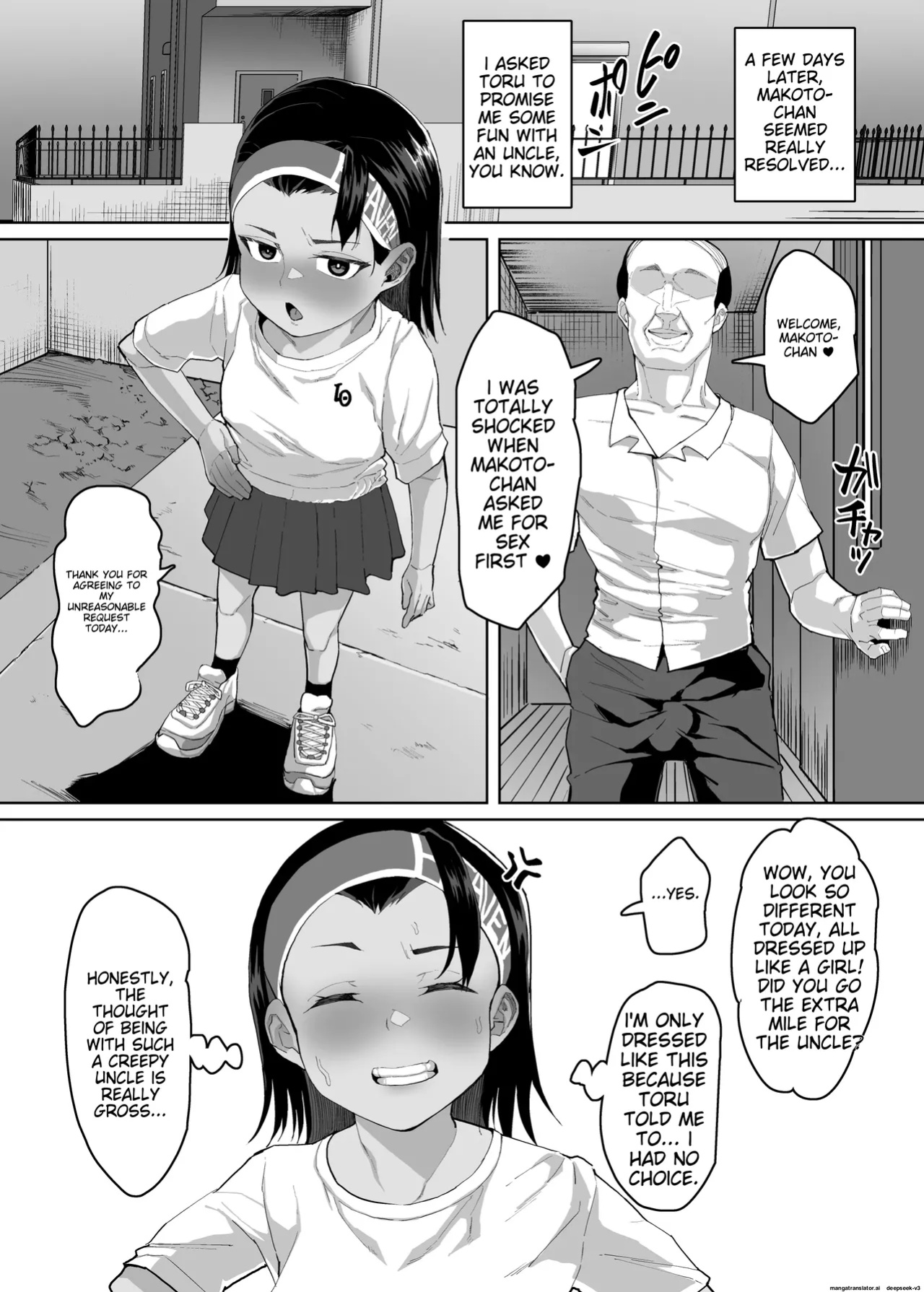 A story about a cute junior high school girl being hypnotized and having sex with her boyfriend's uncle(sayryu)