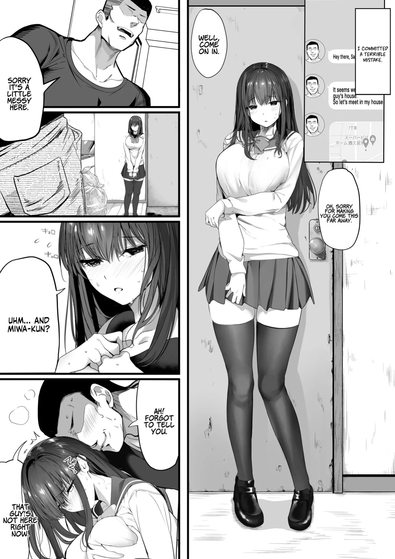 [Kansai Gyogyou Kyoudou Kumiai (Marushin)] Suieibu no Seisokei Osananajimi ga DQN ni Moteasobareru Ichibushijuu | The Whole Story of My Neat Childhood Friend in the Swimming Club Being Toyed With by a Dumbass [Coffedrug] [Satansoft]