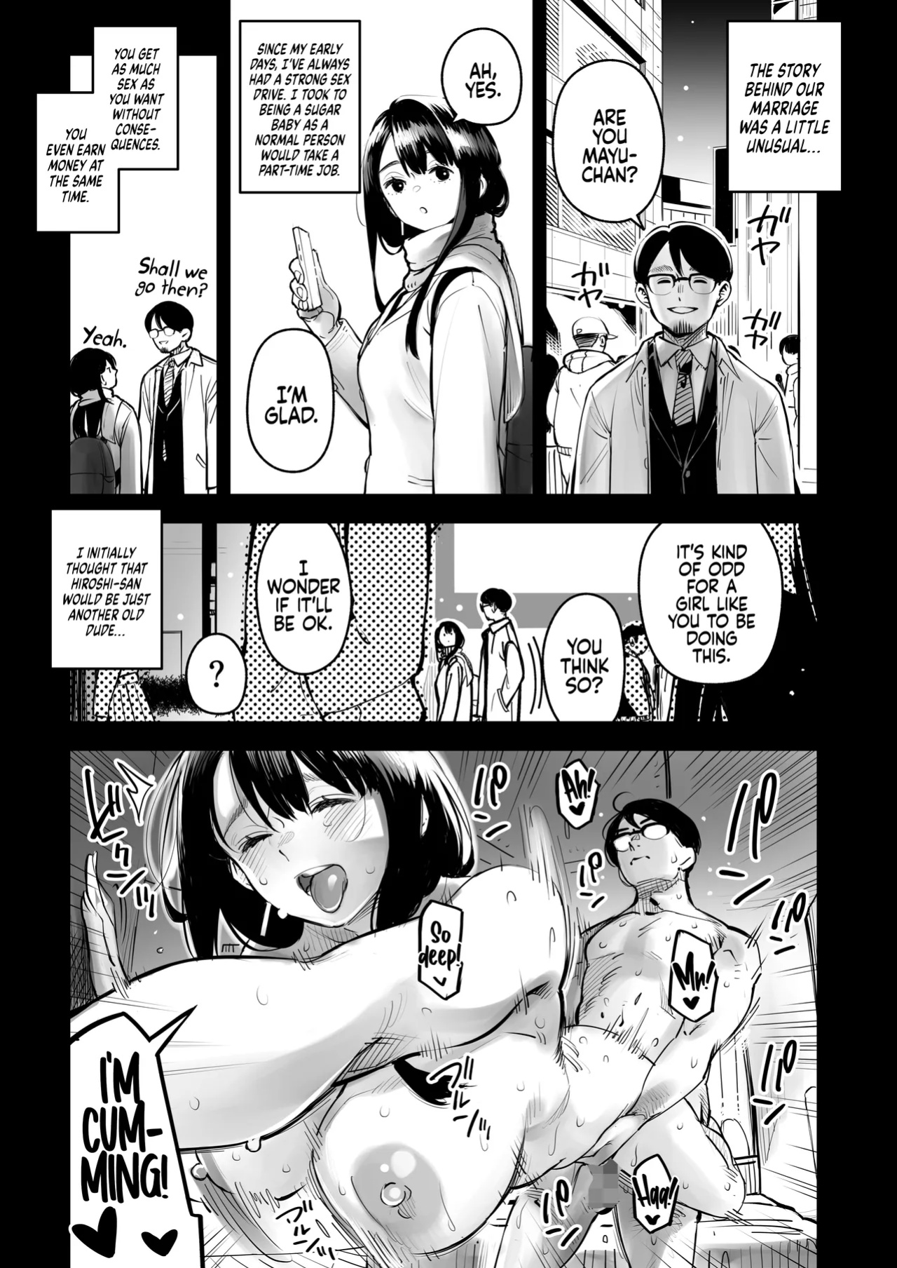 [Osaru no Noumiso (Rocket Monkey)] Uwaki Kounin Mayumi-san Seiyoku, Tsuyosugiru Kara Hoka no Otoko to Sex Shite!! | Your Sex Drive is just too much, so have Sex with other men! Mayumi-san gets Permission to Cheat! [Coffedrug]